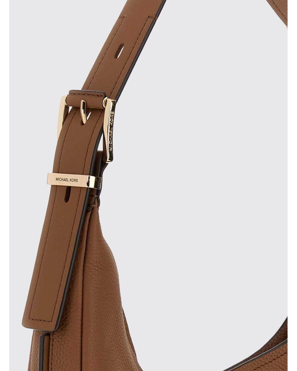 Michael Kors Brown Nolita Large Pebbled Shoulder Bag
