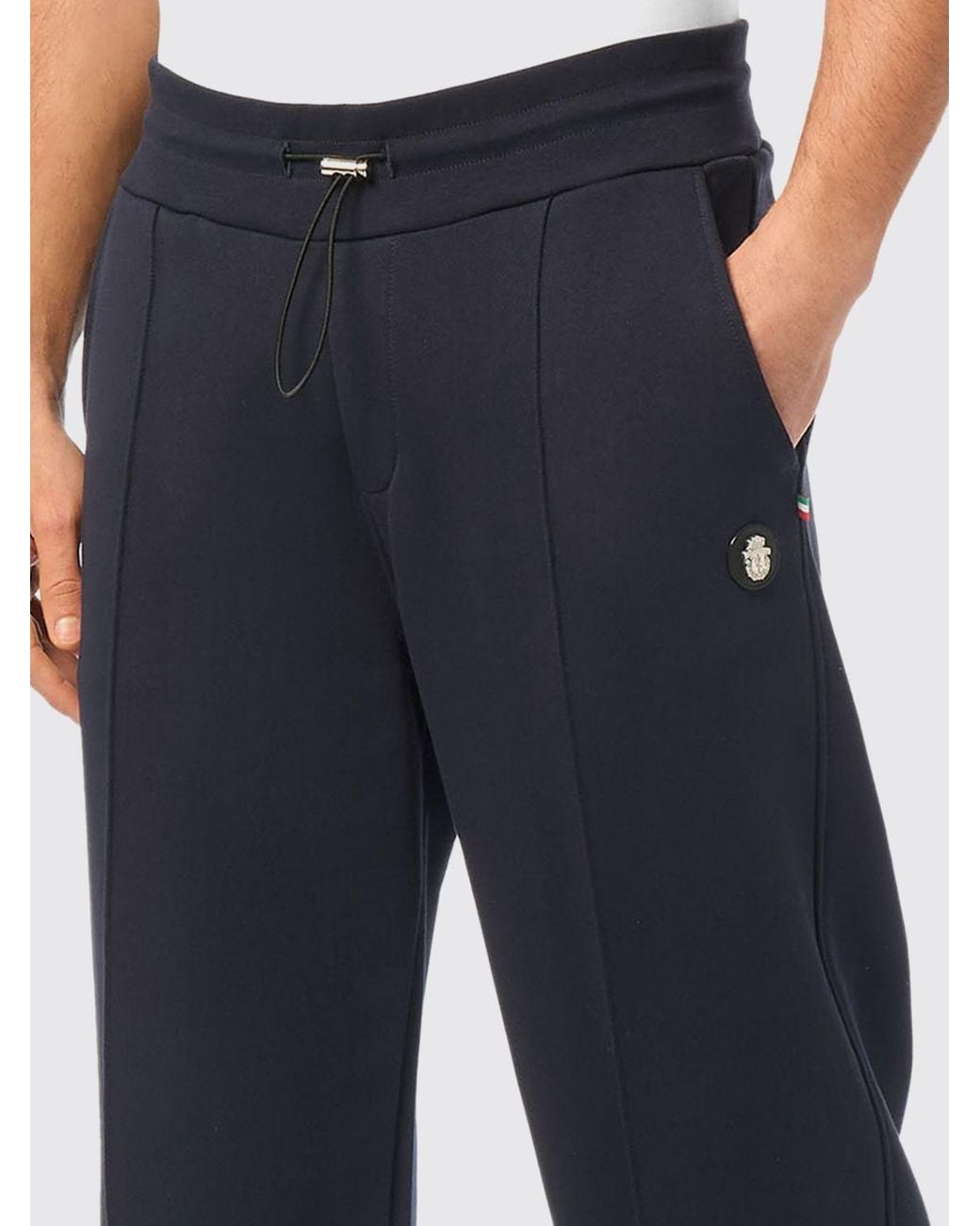 Billionaire Black Cotton Jogging Trousers for men