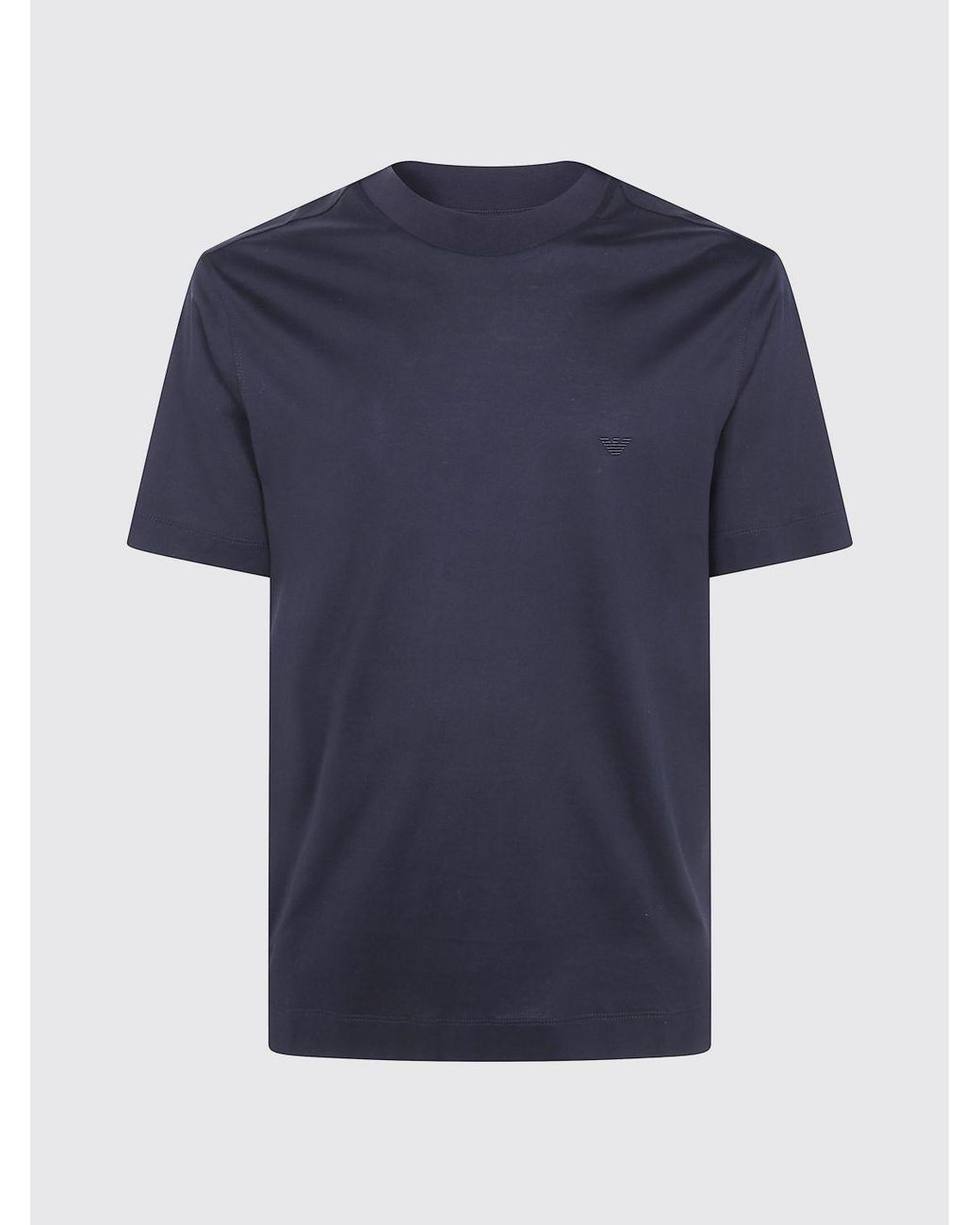 Emporio Armani Blue Basic Short-Sleeved Crewneck T-Shirt for men