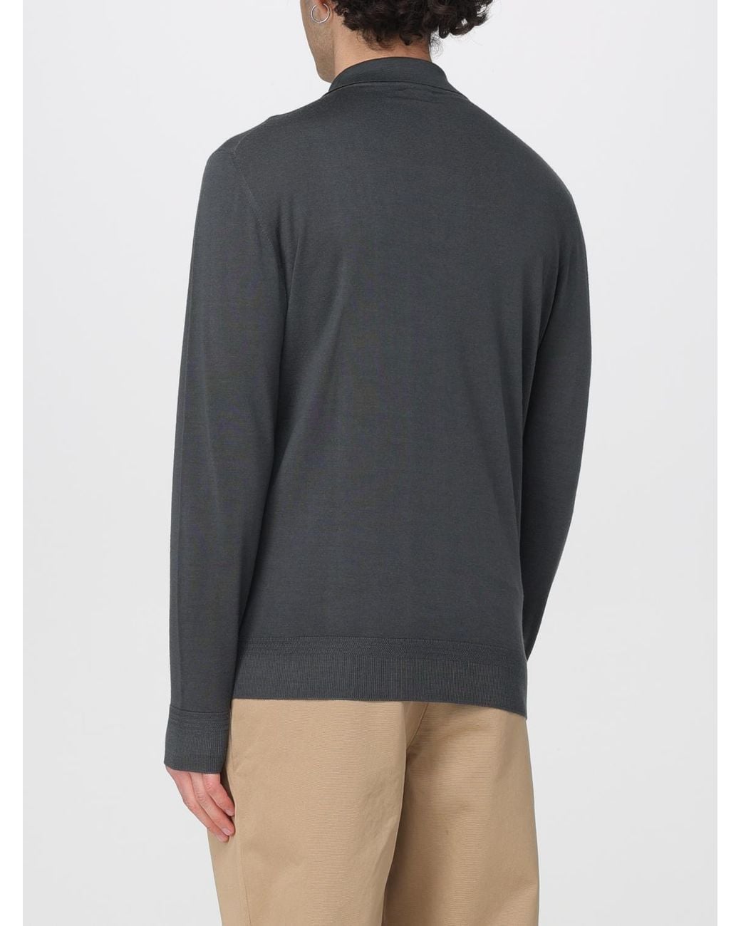 Barena Gray Wool Polo Shirt for men