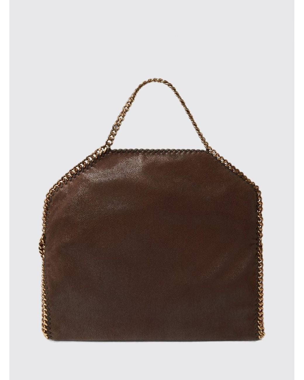 Stella McCartney Brown Falabella Eco Alter Mat Tote Bag With Chain Trims