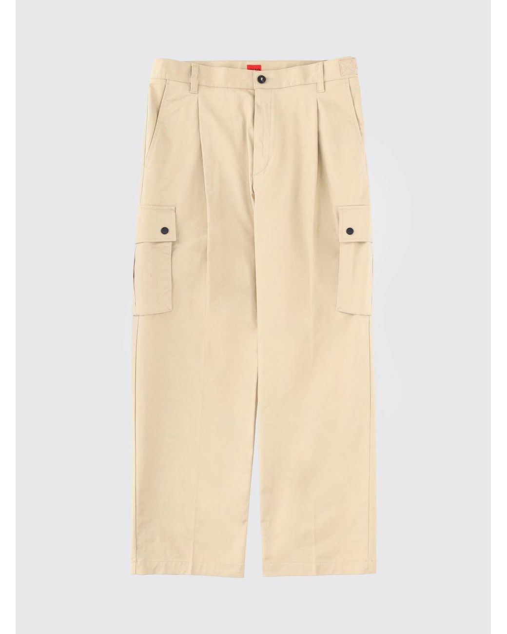 HUGO Natural Cotton Cargo Pants for men