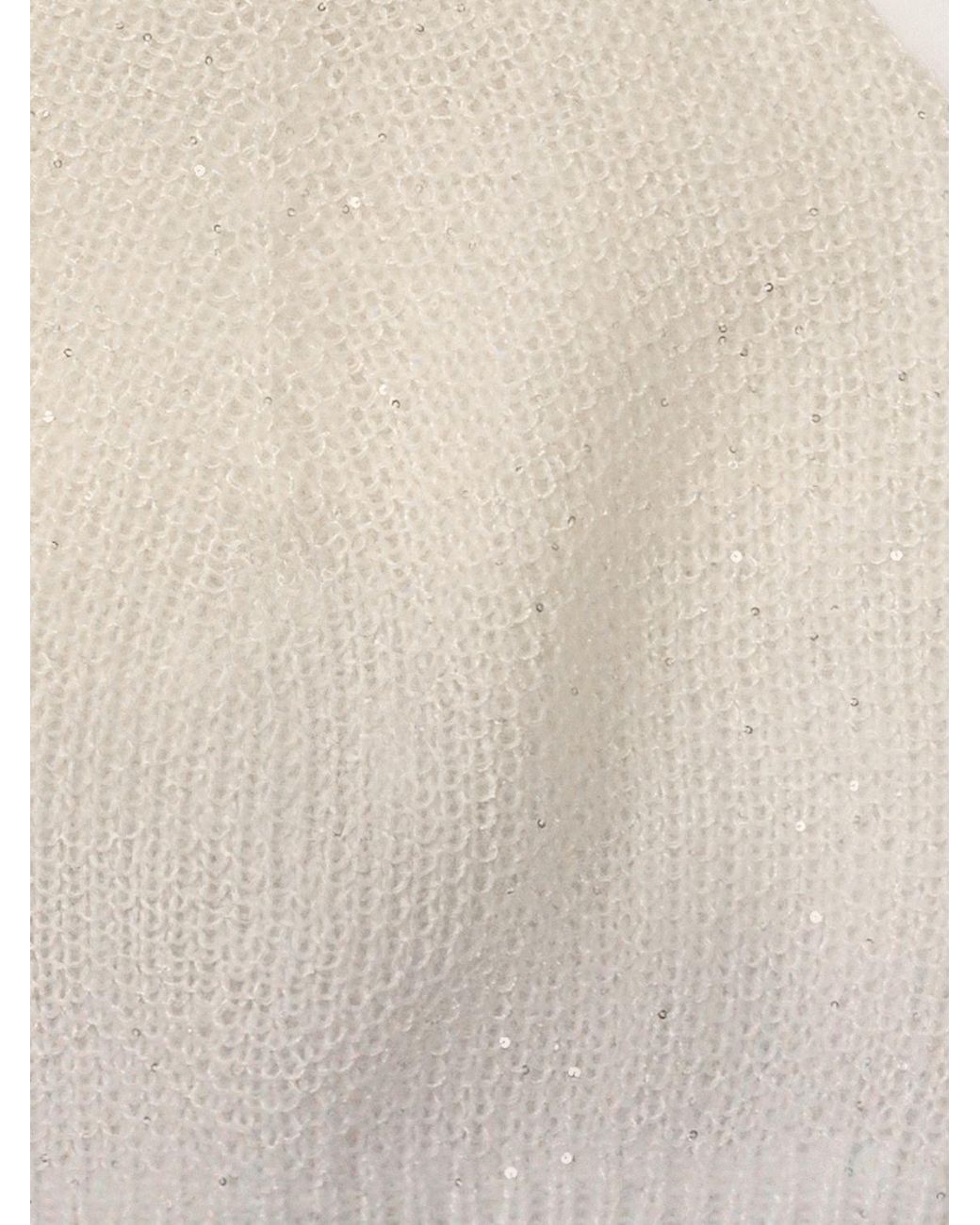 Fabiana Filippi White Wool Beanie Hat