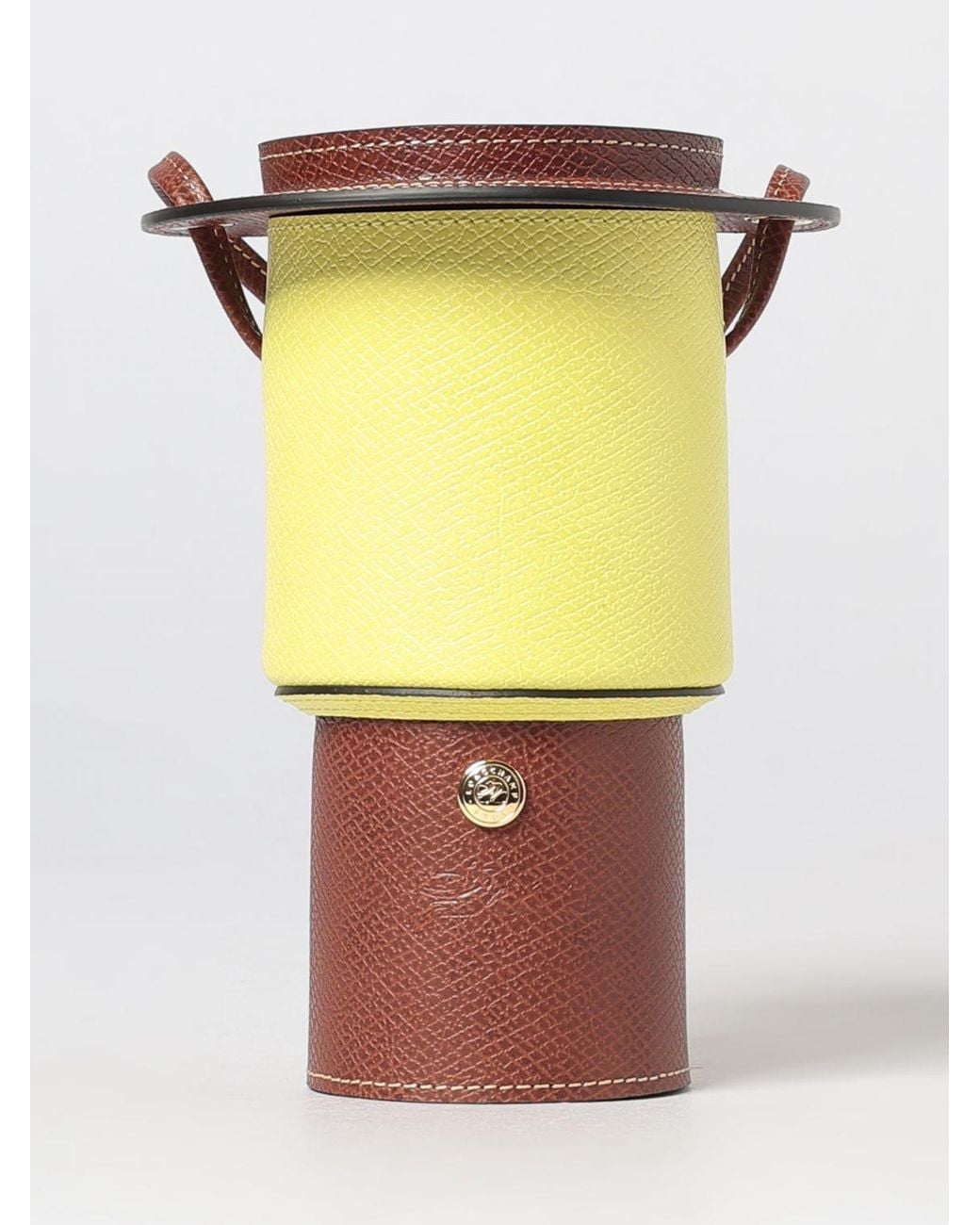 Longchamp Yellow Épure Bicolour Cross-Body Bottle Holder