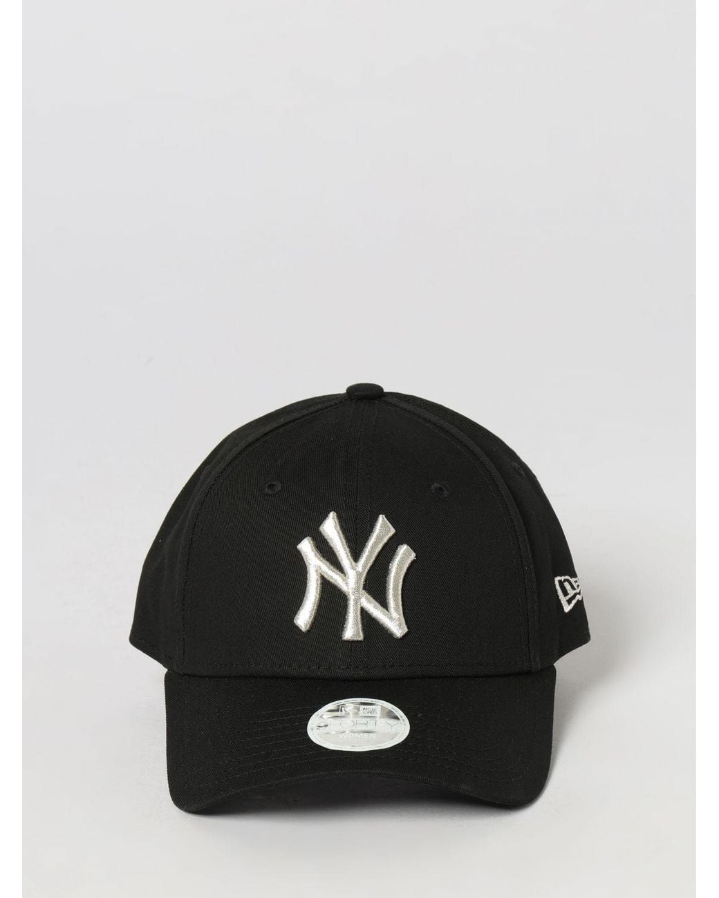 KTZ Black 9Forty Ny Yankees Cotton Baseball Cap With Embroidered Logo