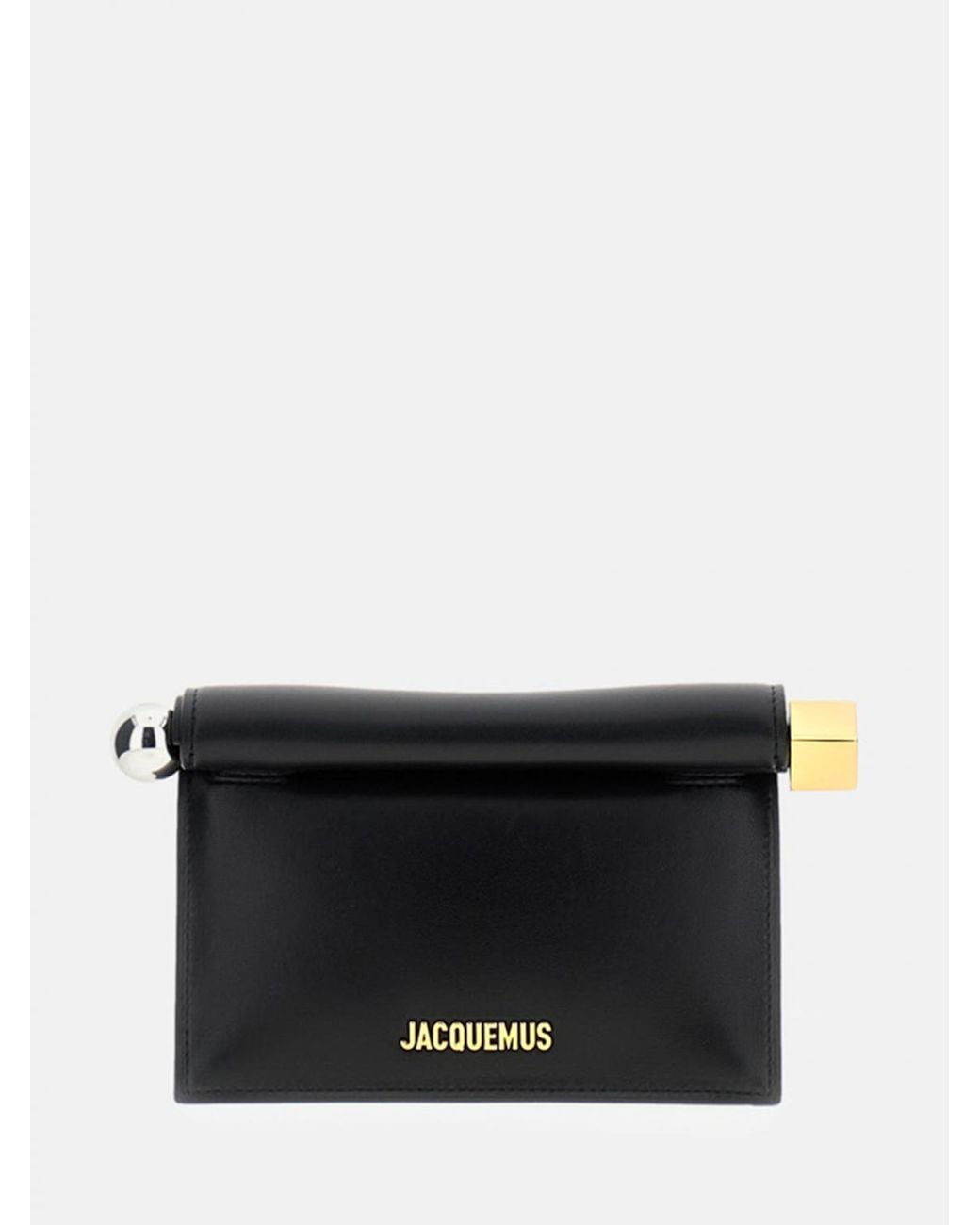 Jacquemus Black La Petite Pochete Rond C Leather Clutch