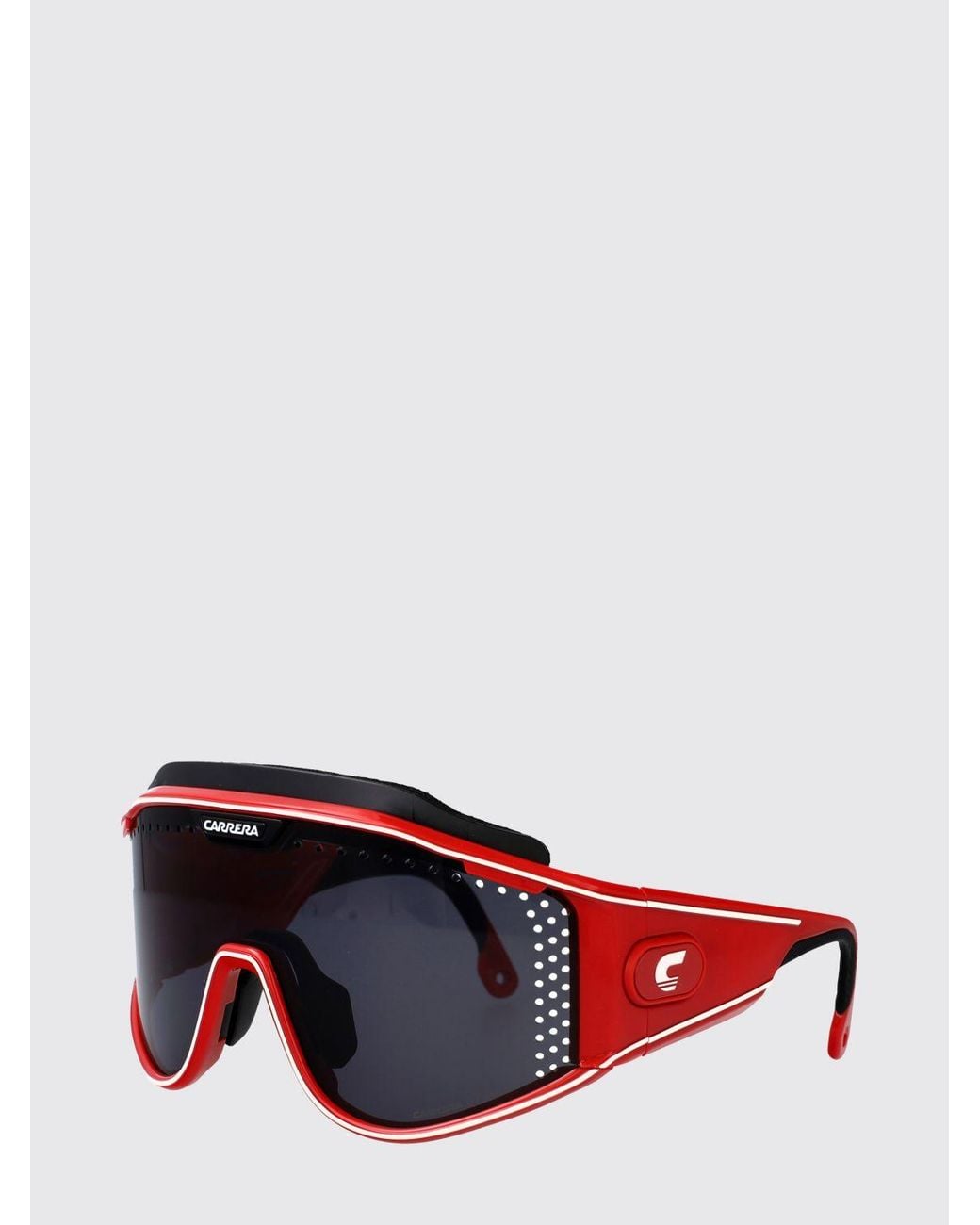 Carrera Red Polyamide Shield Sunglasses With Contrast Logo for men
