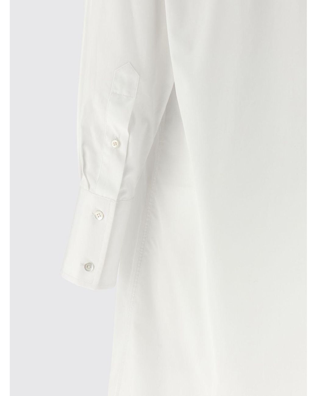 Maison Margiela White Cotton Shirt Dress