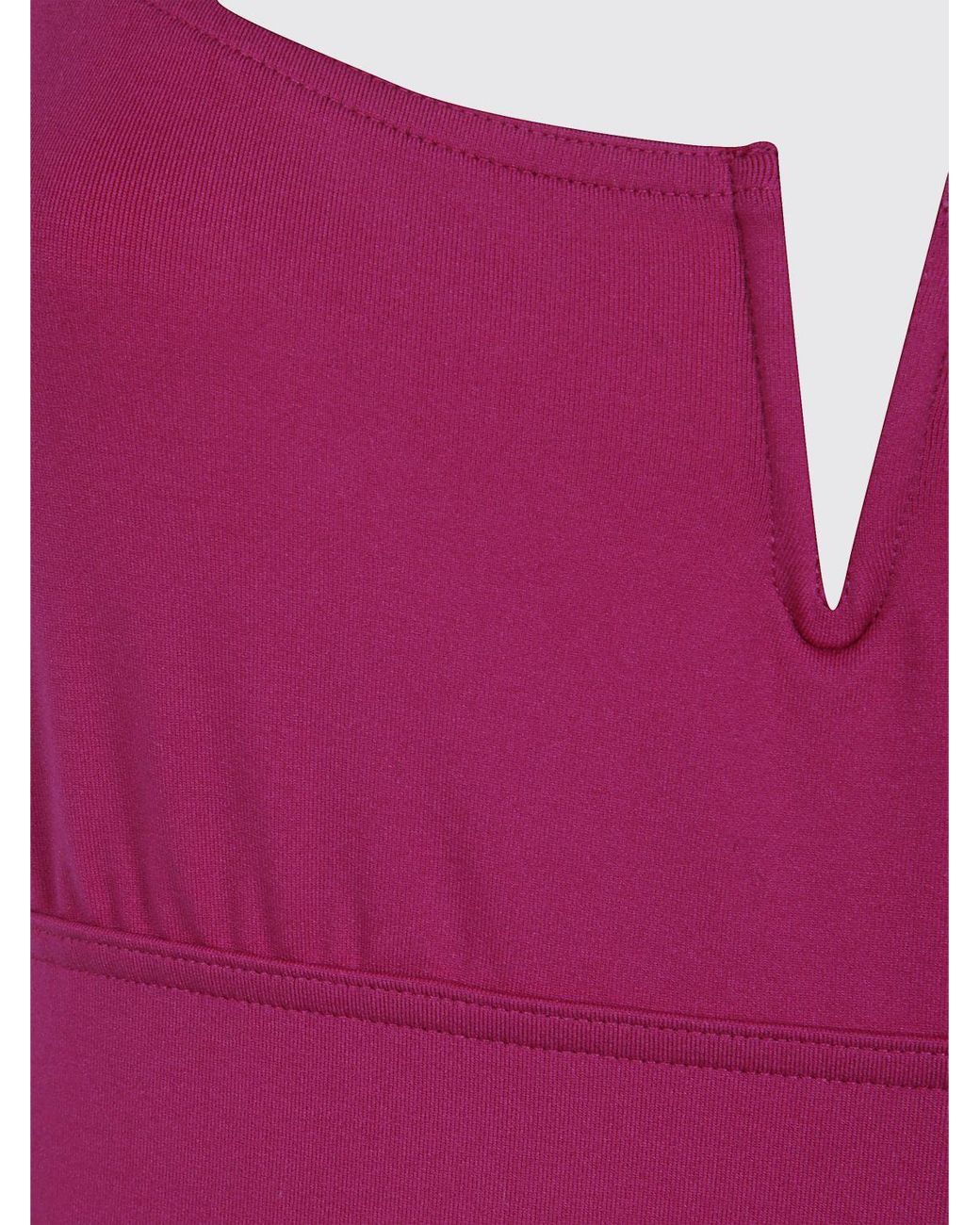 Eres Pink One-Piece Swimsuit With Teardrop Neckline And Thin Straps