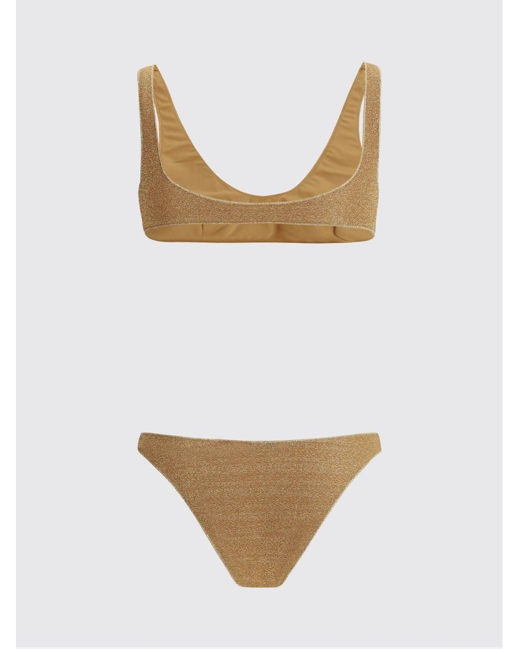 Oseree Metallic Lurex Bikini Swimsuit