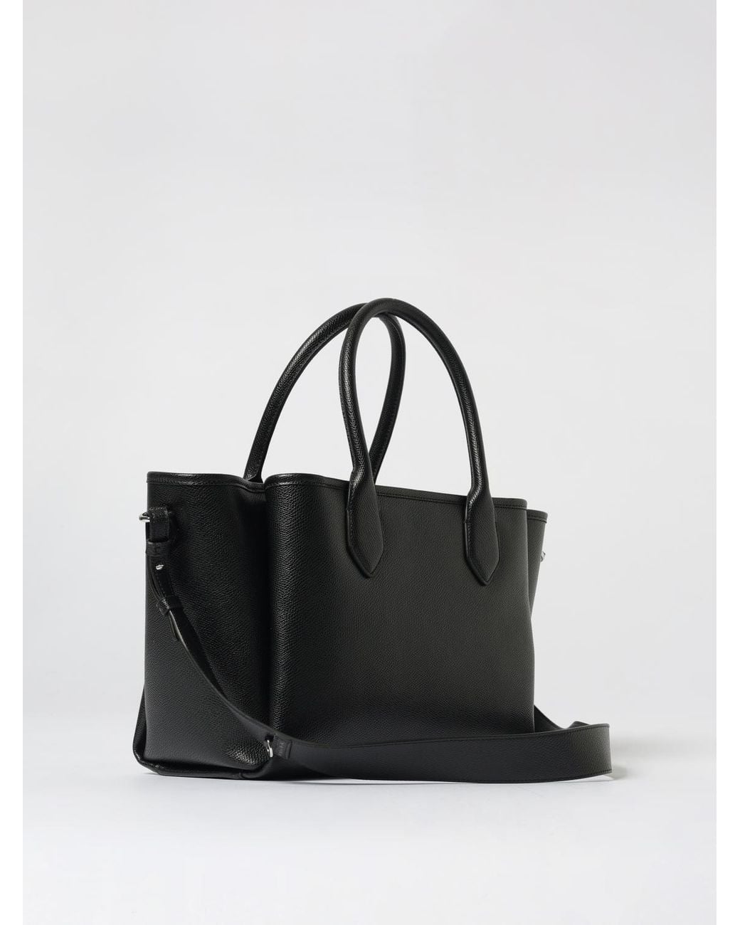 Emporio Armani Black Grained Faux Leather Bag
