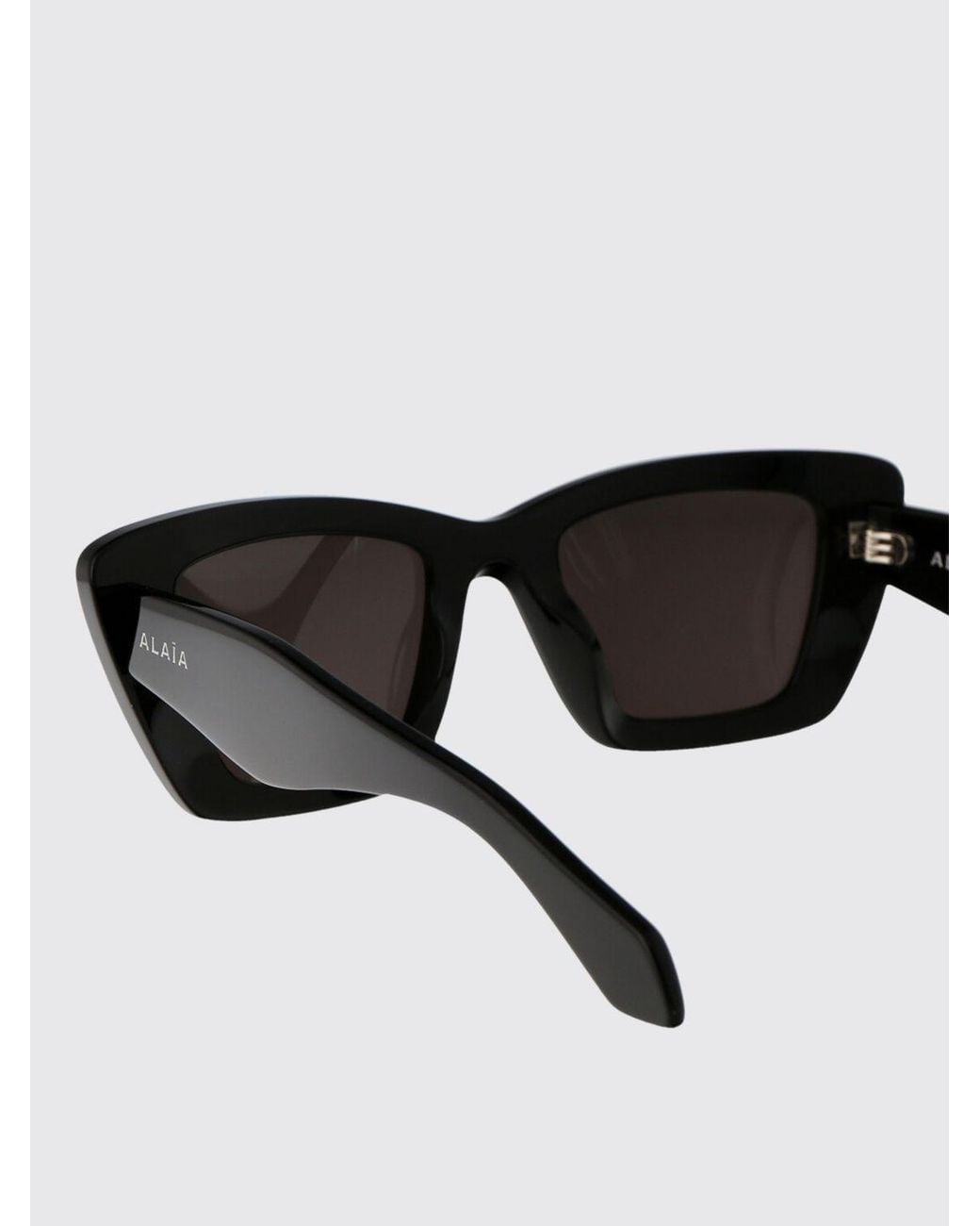 Alaïa Black Rectangular Cat-Eye Sunglasses