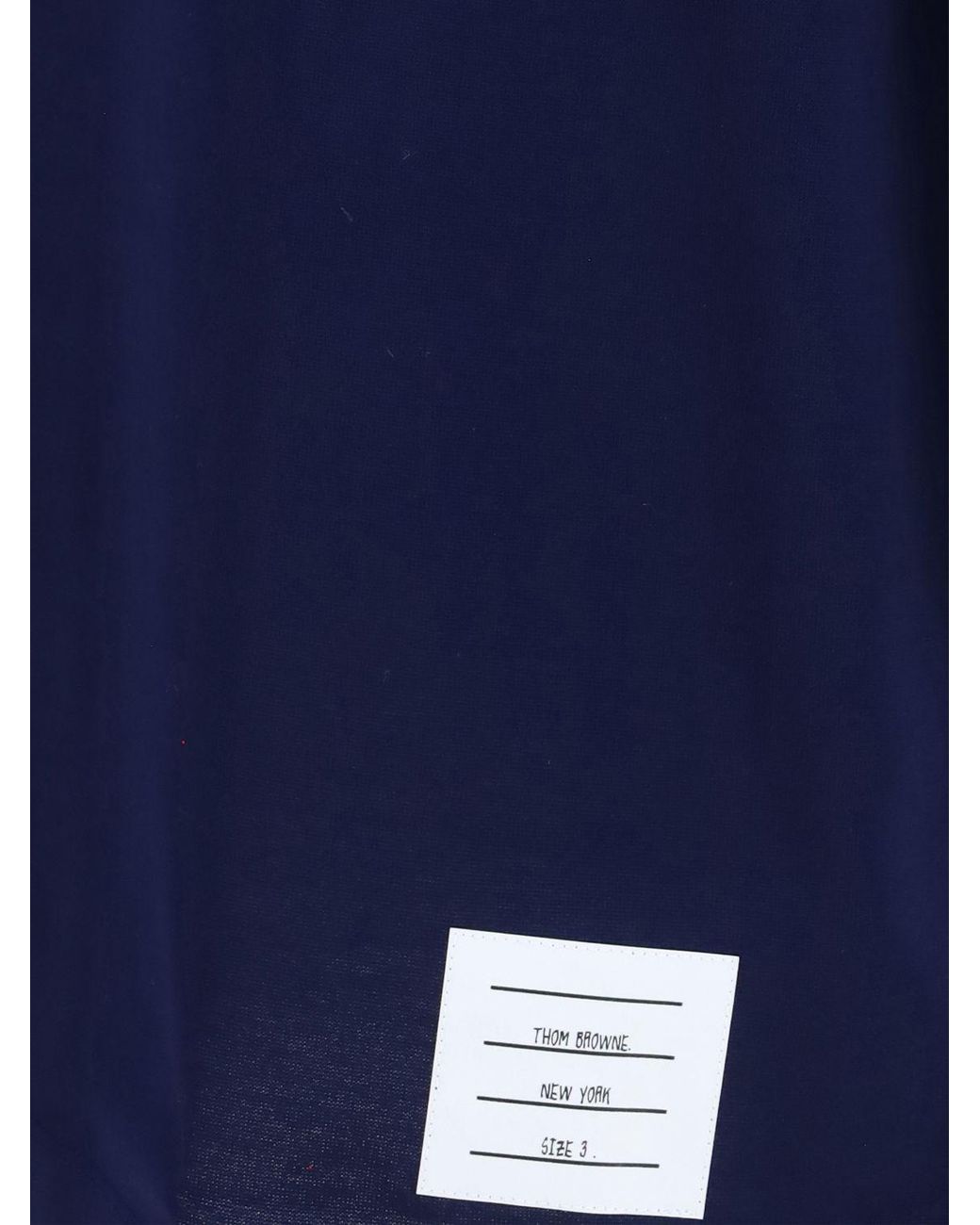 Thom Browne Blue 4-Bar Cotton T-Shirt With Iconic Sleeve Motif for men