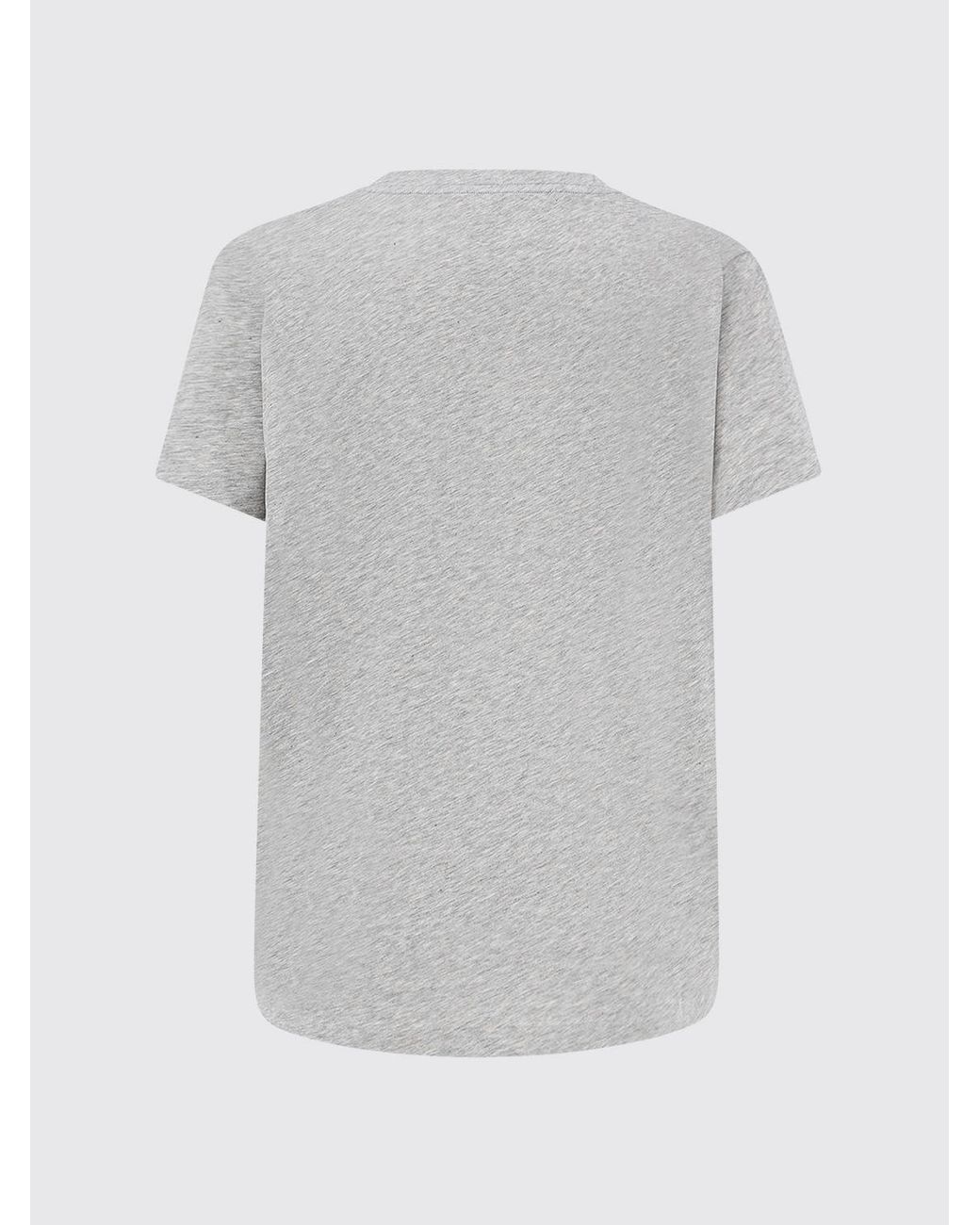 The Row Gray 100% Cotton Crewneck T-Shirt With Dropped Shoulders