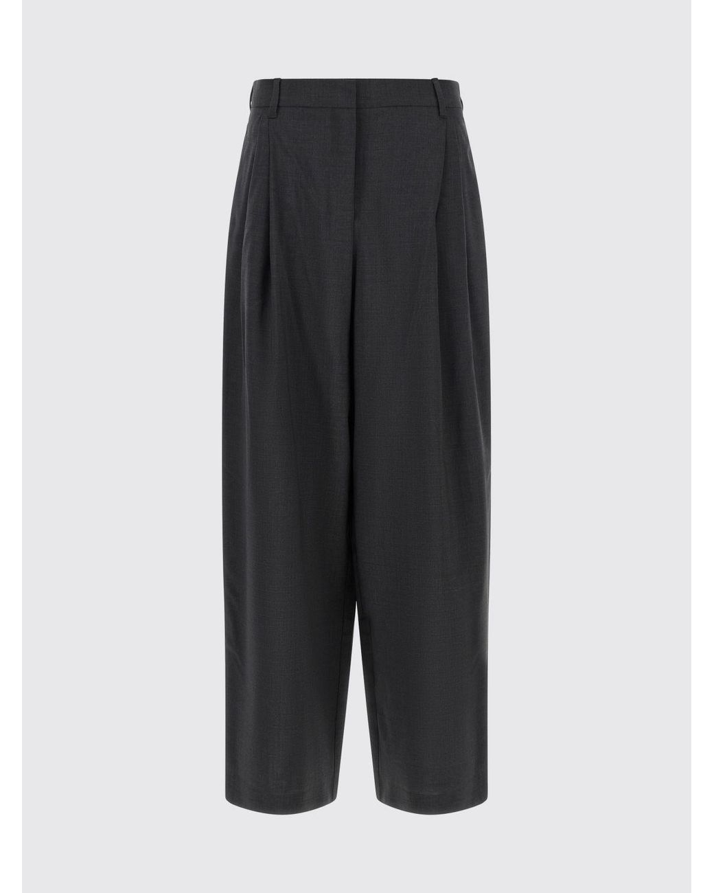 Max Mara Black High-Waisted Wool Wide-Leg Tailored Trousers