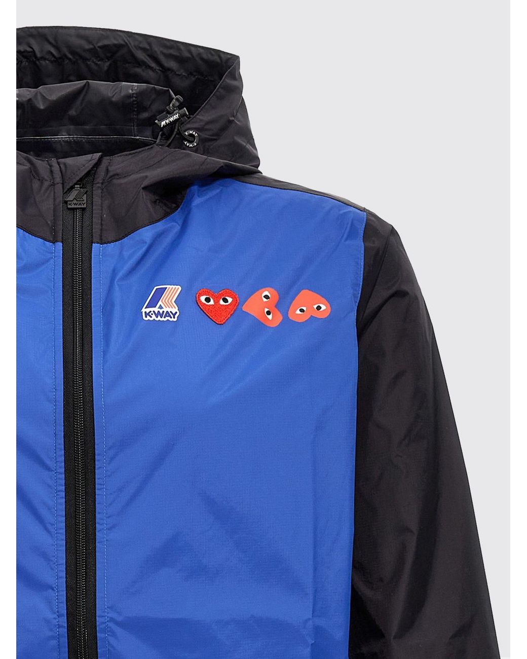 COMME DES GARCONS PLAY X K-WAY Blue Jacket Comme Des Garçons Play for men