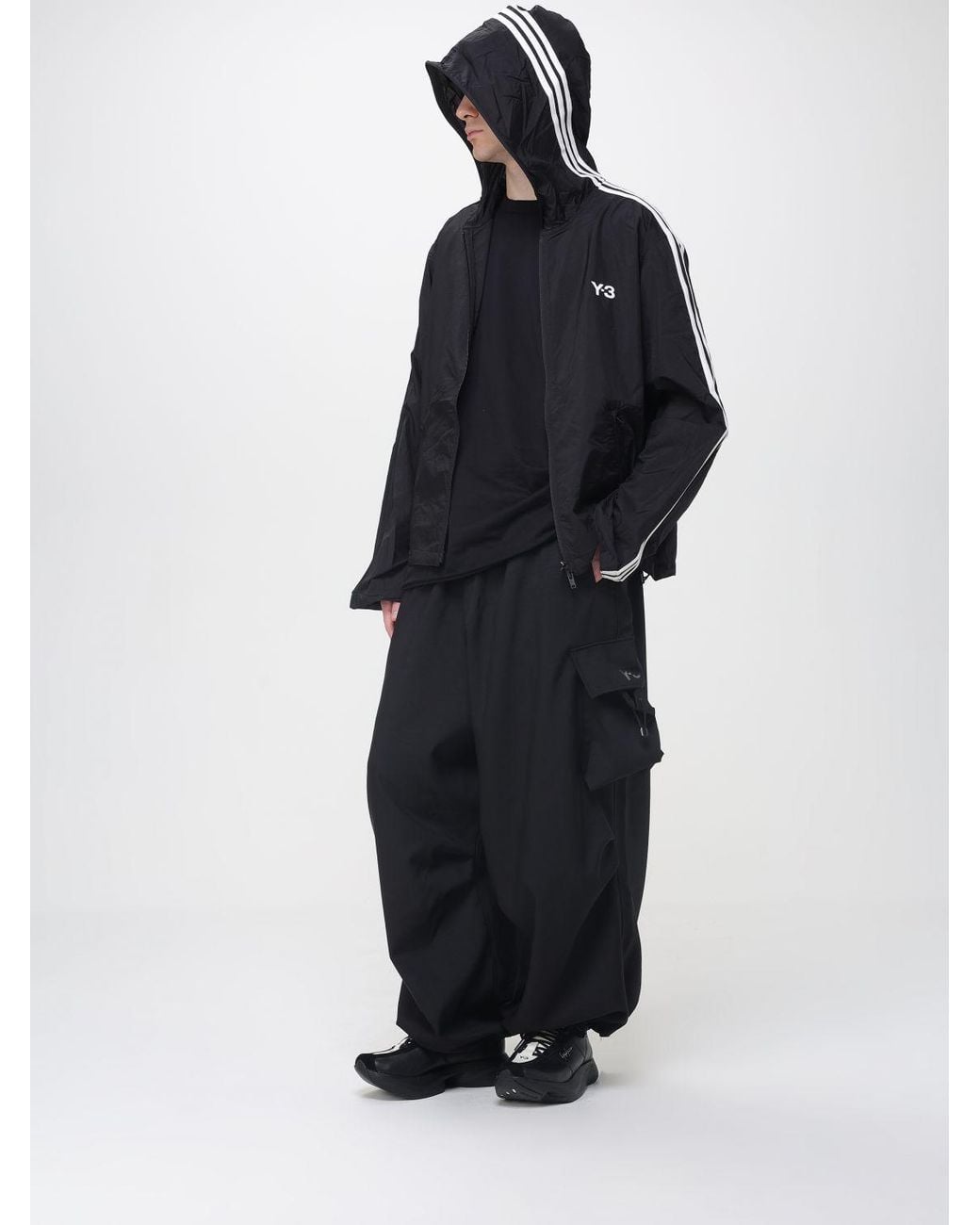 Y-3 Blue Nylon Wired 3 Stripes Track Jacket for men
