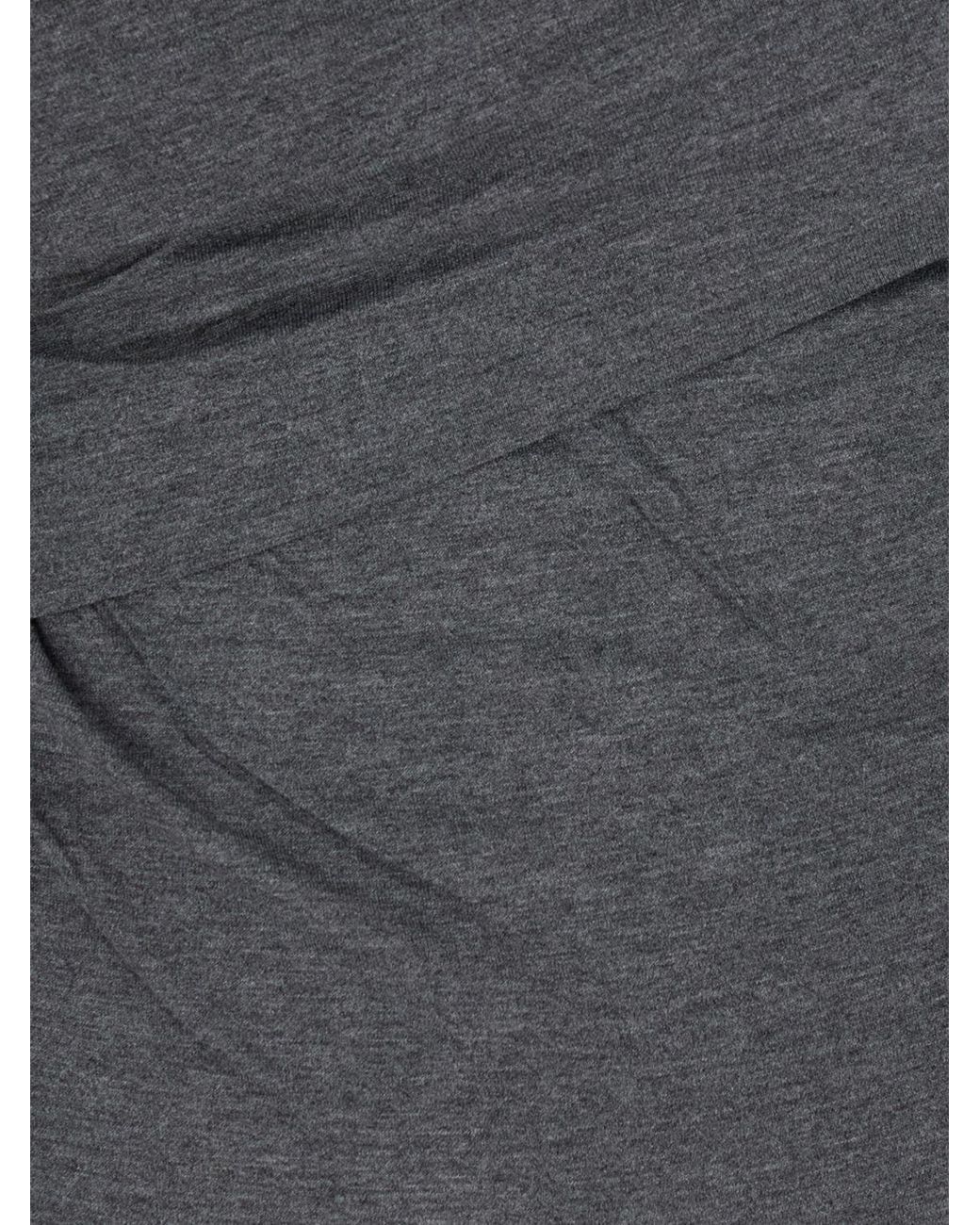 Isabel Marant Gray Draped Long-Sleeved Viscose Top