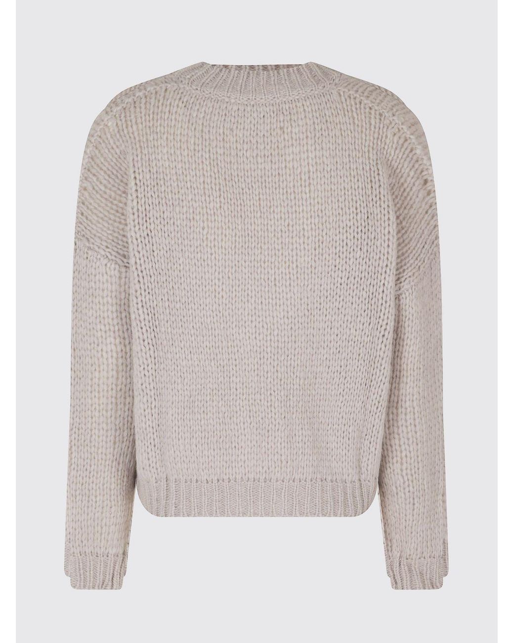 Roberto Collina Gray V-Neck Virgin Wool Cardigan With Dropped Shoulders