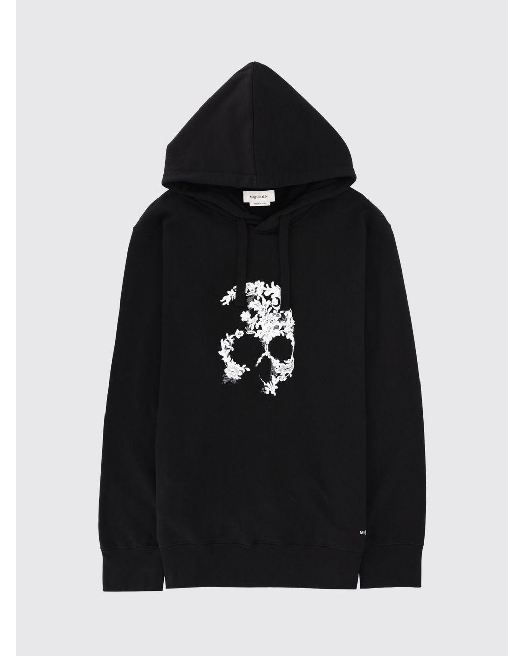 Sudadera Con Capucha De Algodón Con Estampado Skull McQueen de hombre de color Blue