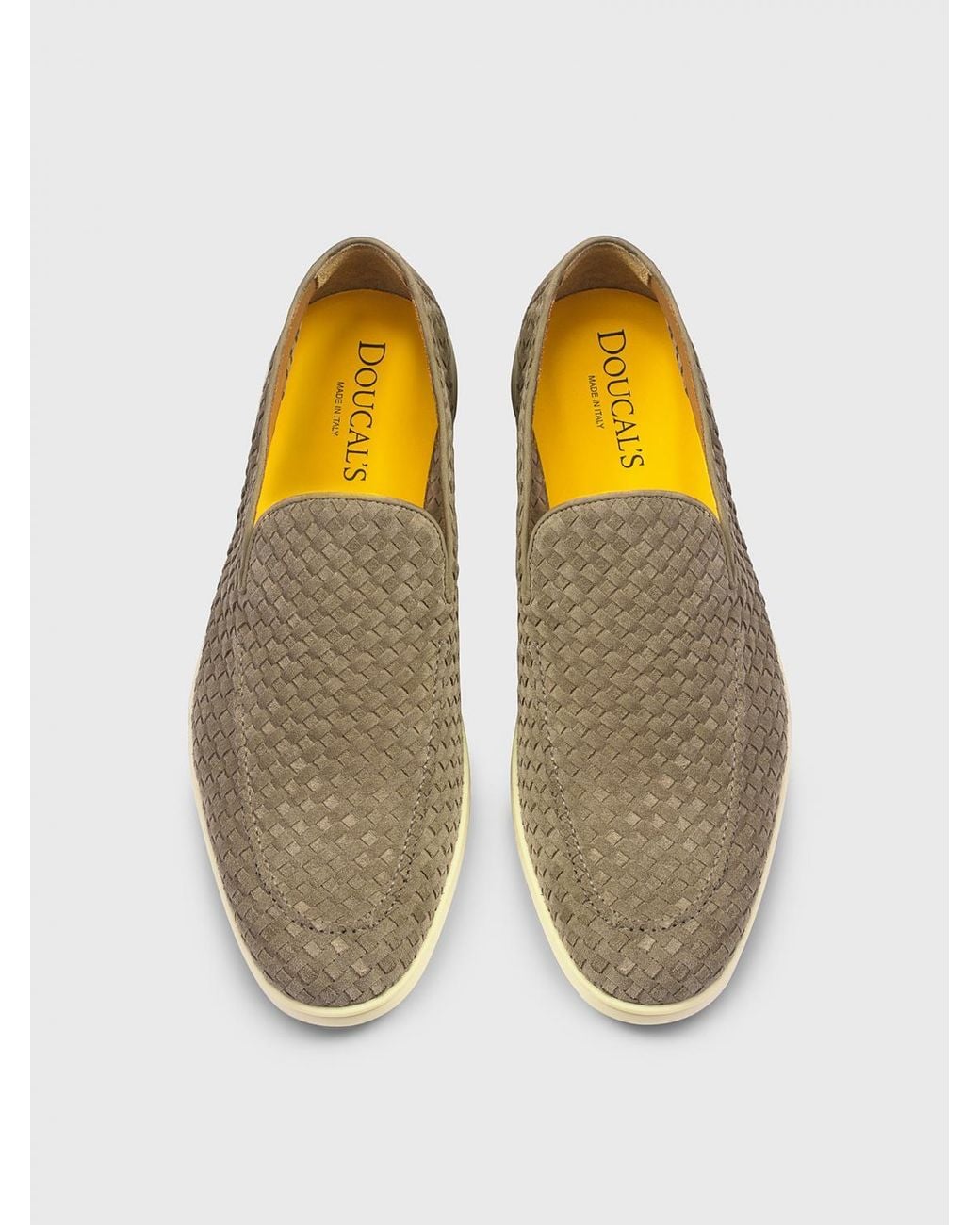 Doucal's Multicolor Woven Suede Loafers for men