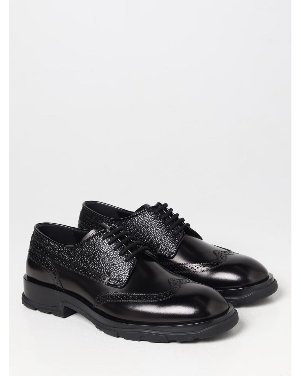 McQueen Black Derby In Leather for men