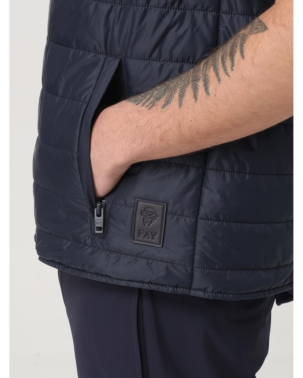 Gilet Trapuntato di Fay in Blue da Uomo