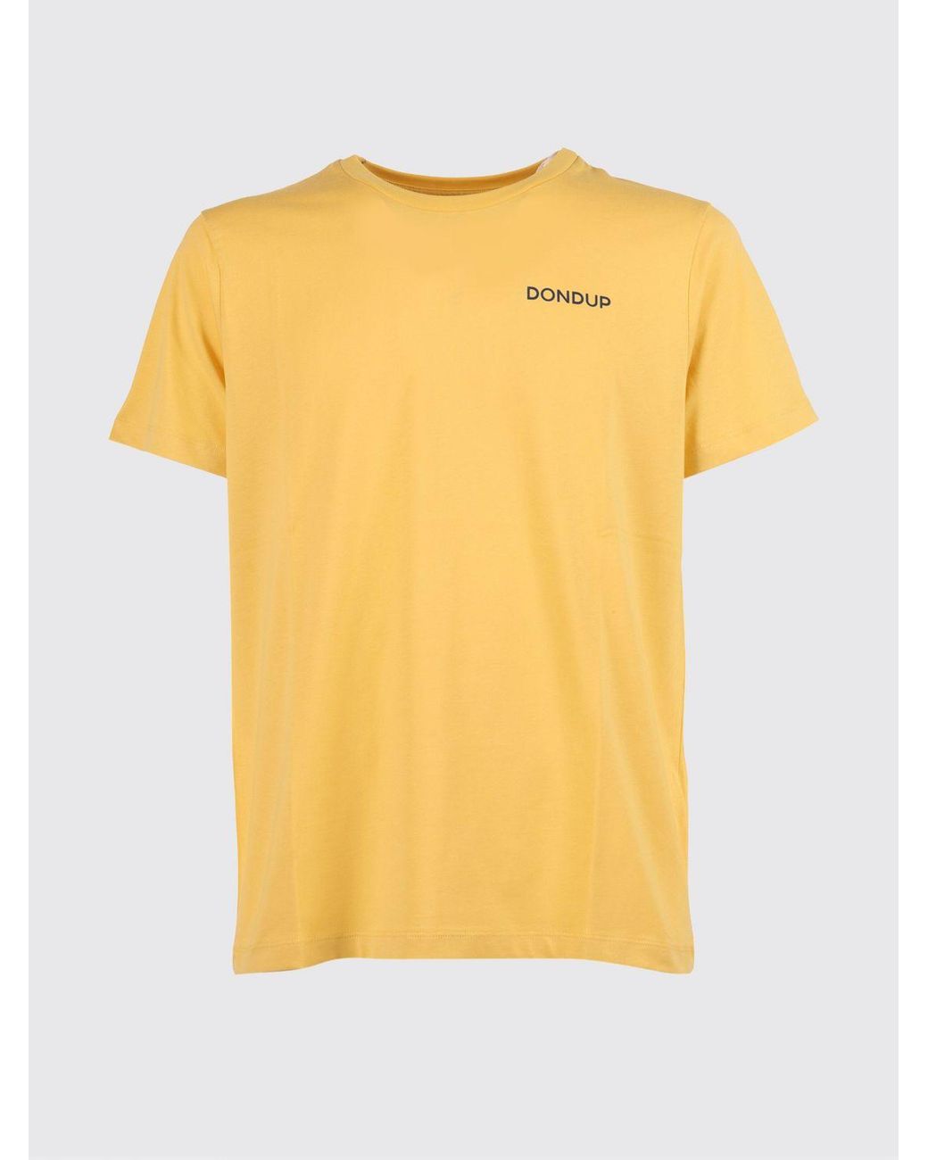 Dondup Yellow Cotton Crew-Neck T-Shirt for men
