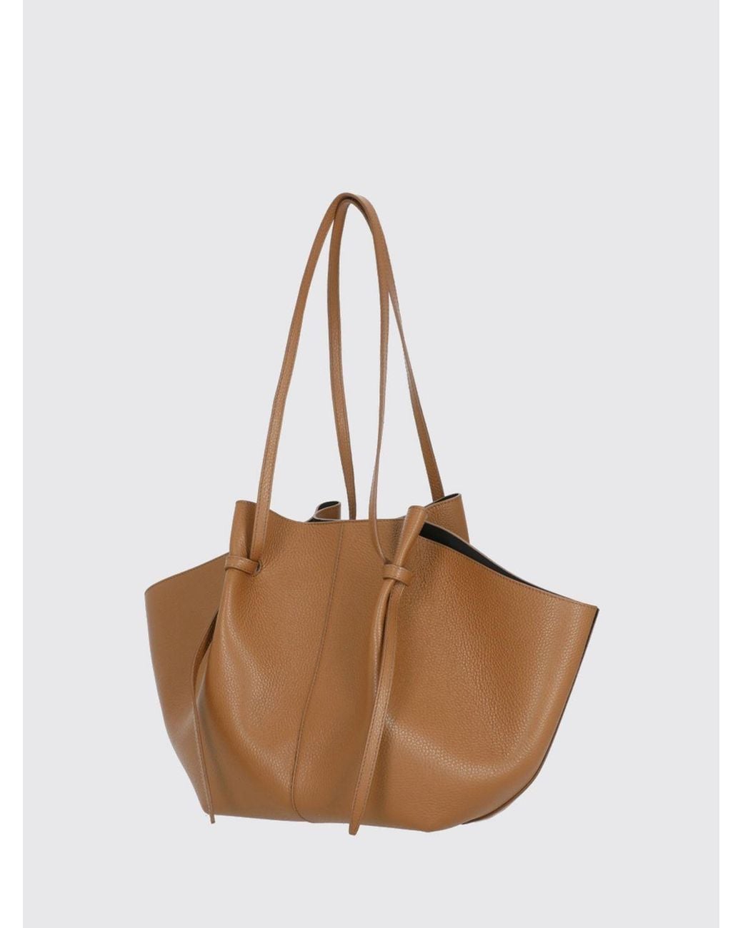 Yuzefi Natural Mochi Suede Shoulder Bag With Double Handle