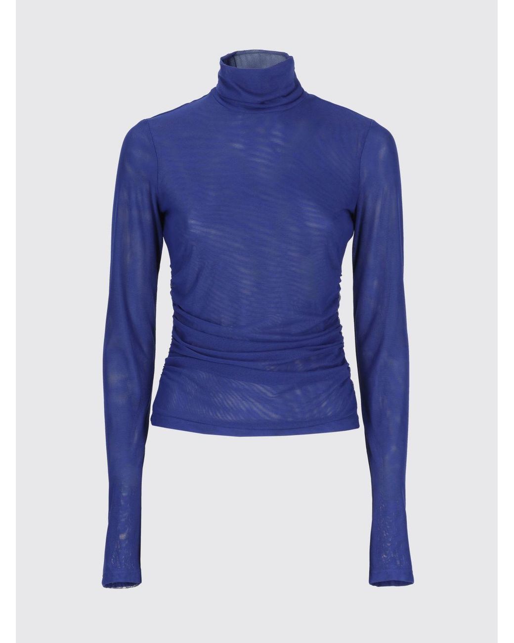 ROTATE BIRGER CHRISTENSEN Blue Rollkragen-Top Aus Stretch-Jersey