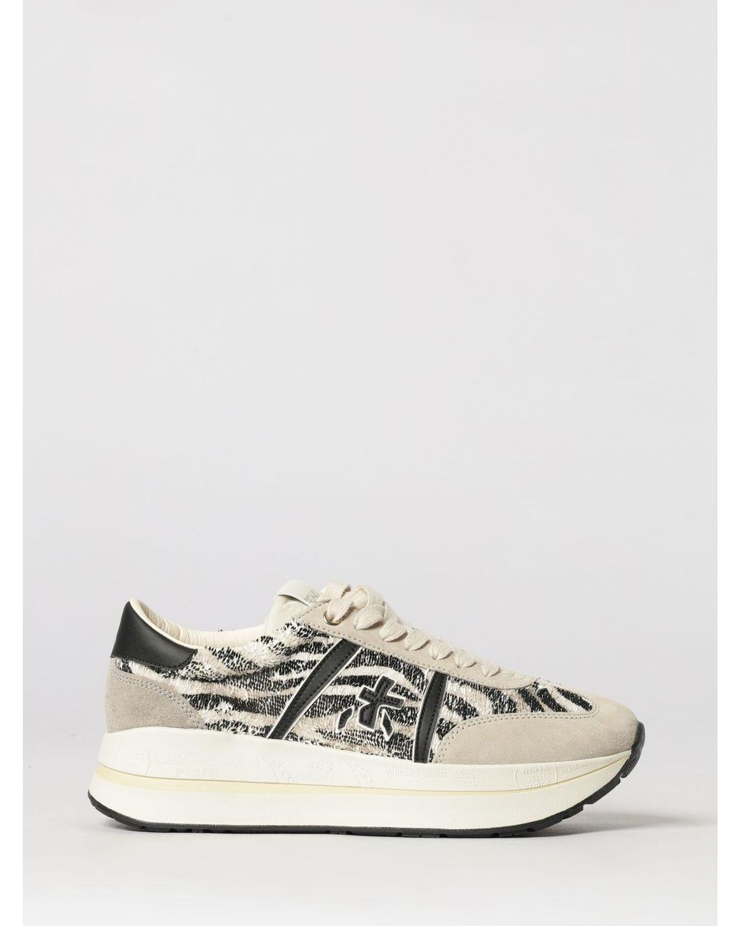 Premiata White Bethcoin Suede Sneakers