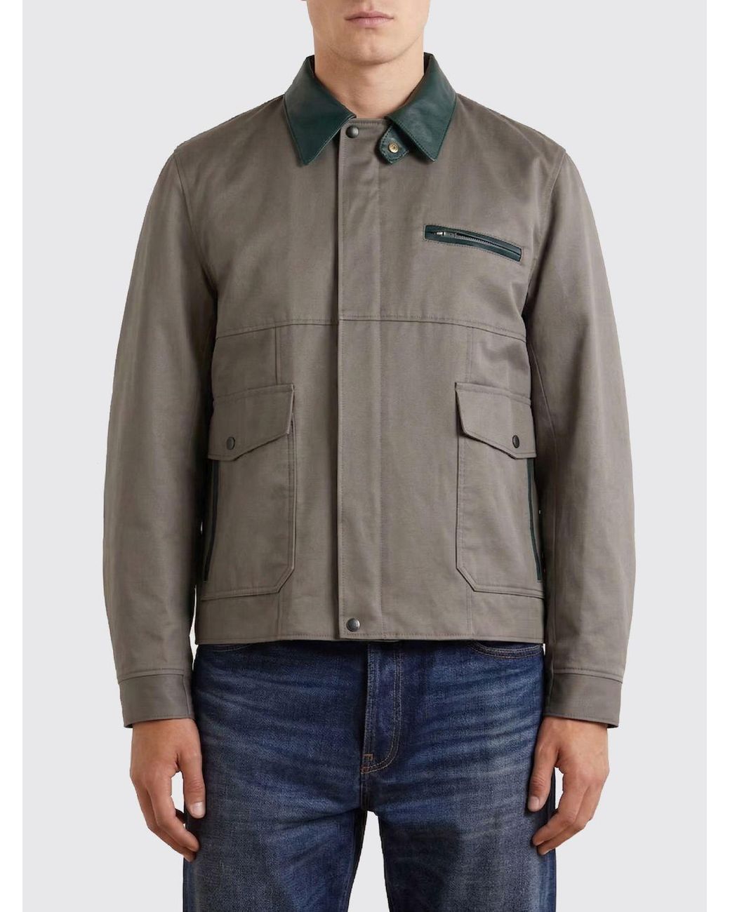 Sacai Gray Cotton Jacket for men