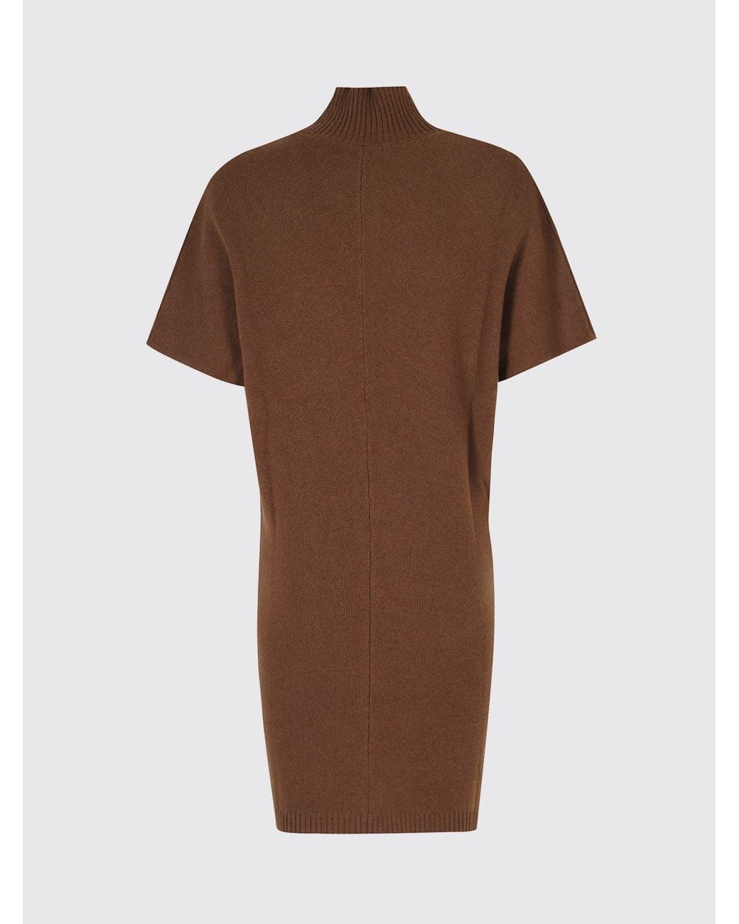 FEDERICA TOSI Brown Knit Sheath Mini Dress