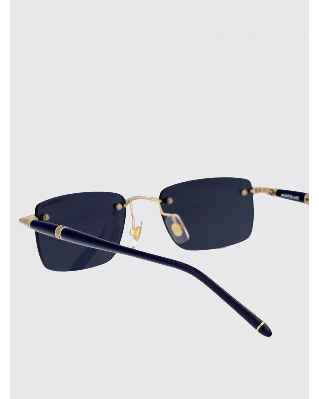 Montblanc Blue Mb0344S Metal And Acetate Sunglasses for men