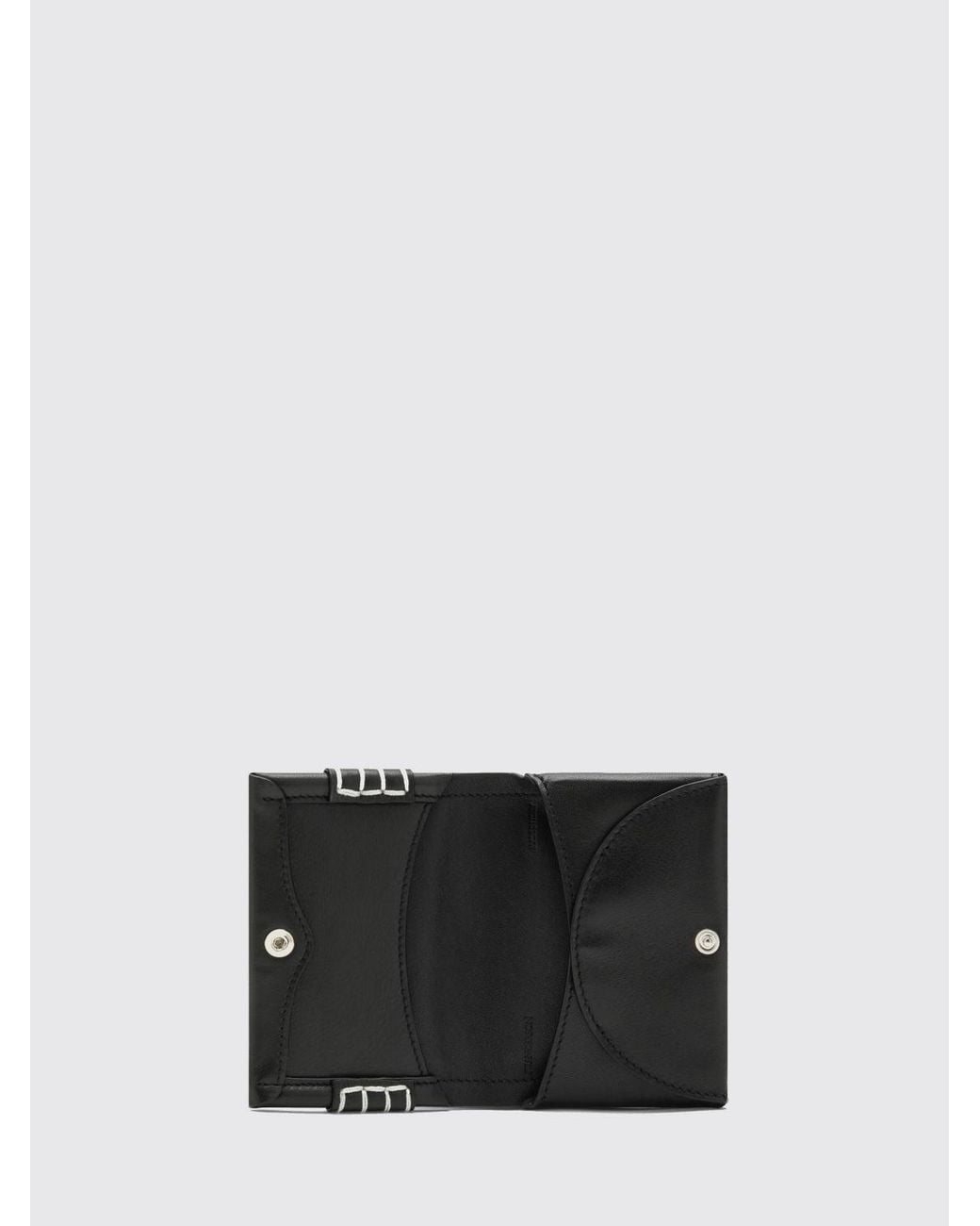 J.W. Anderson White Loafer Leather Bifold Card Holder With Penny Bar And Snap Closure for men