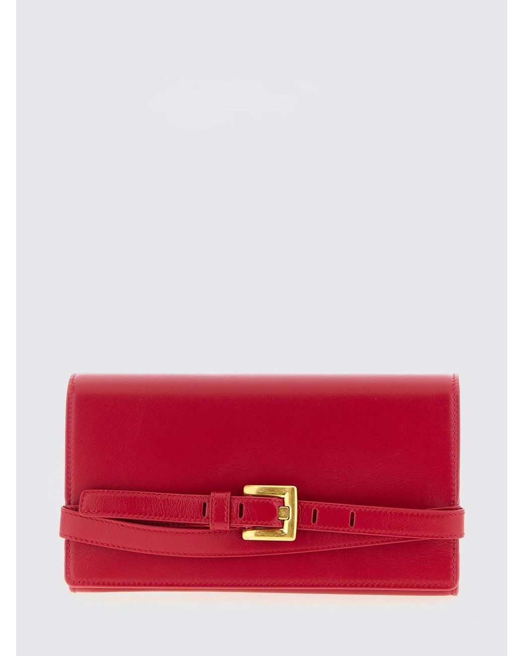 Bolso Cartera Shuffle De Piel Balmain de color Red