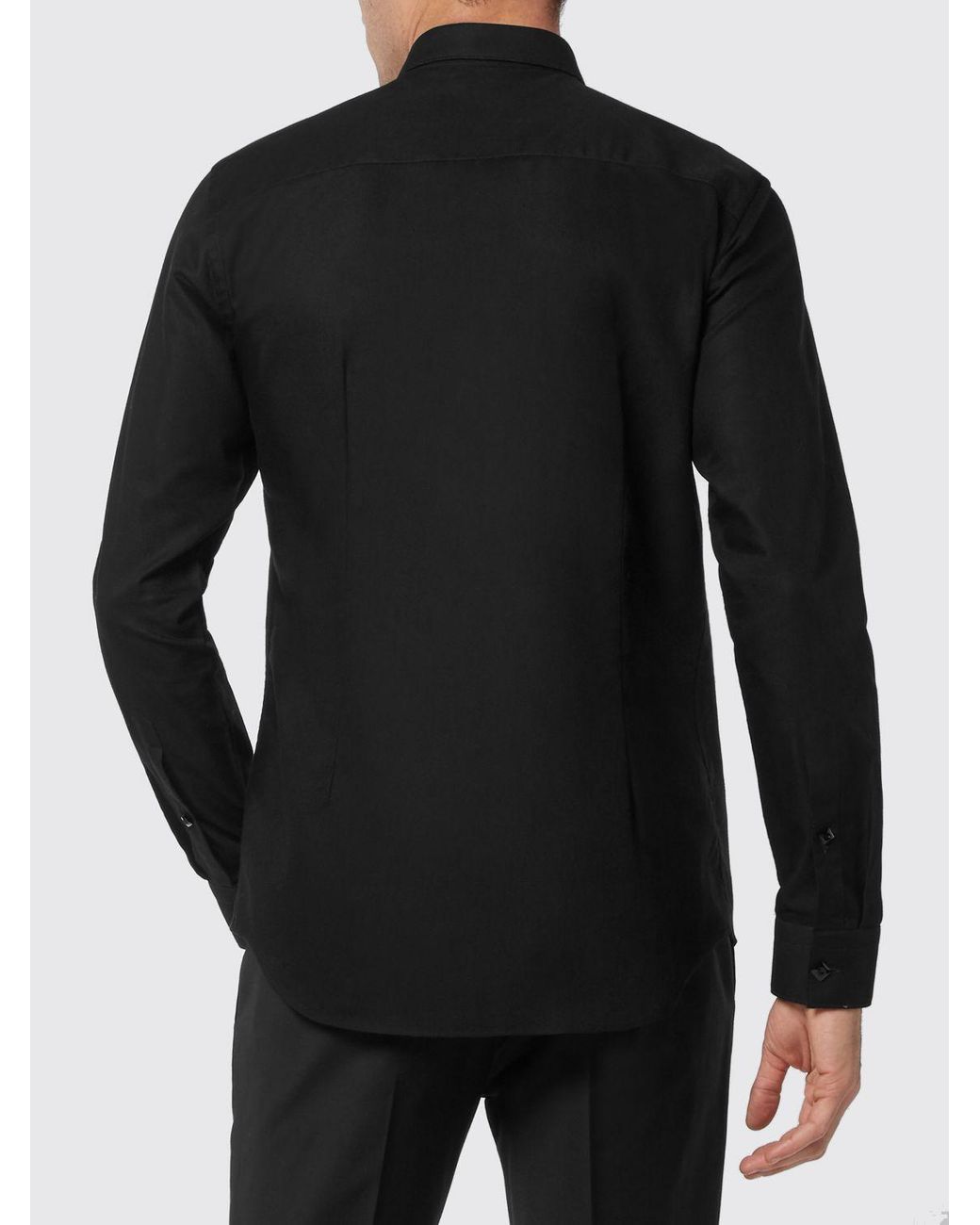 Philipp Plein Black Classic Poplin Shirt for men
