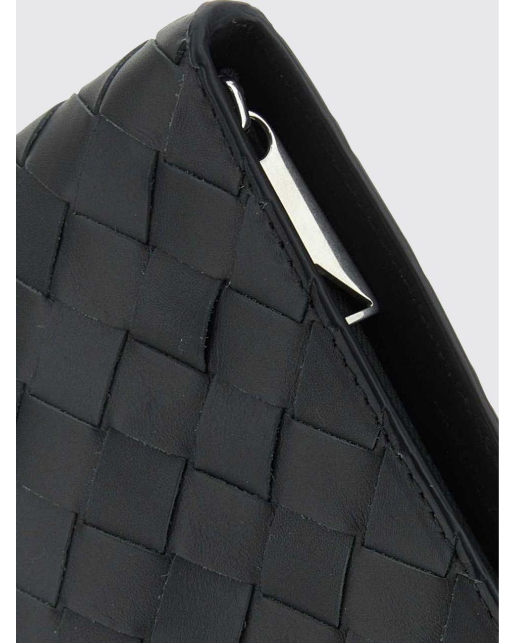 Bottega Veneta White Intrecciato Weave Calfskin Leather Document Holder for men