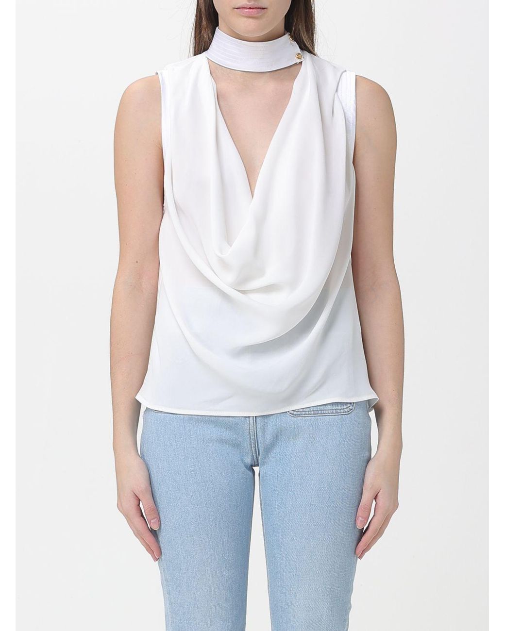 Elisabetta Franchi Blue Viscose Top
