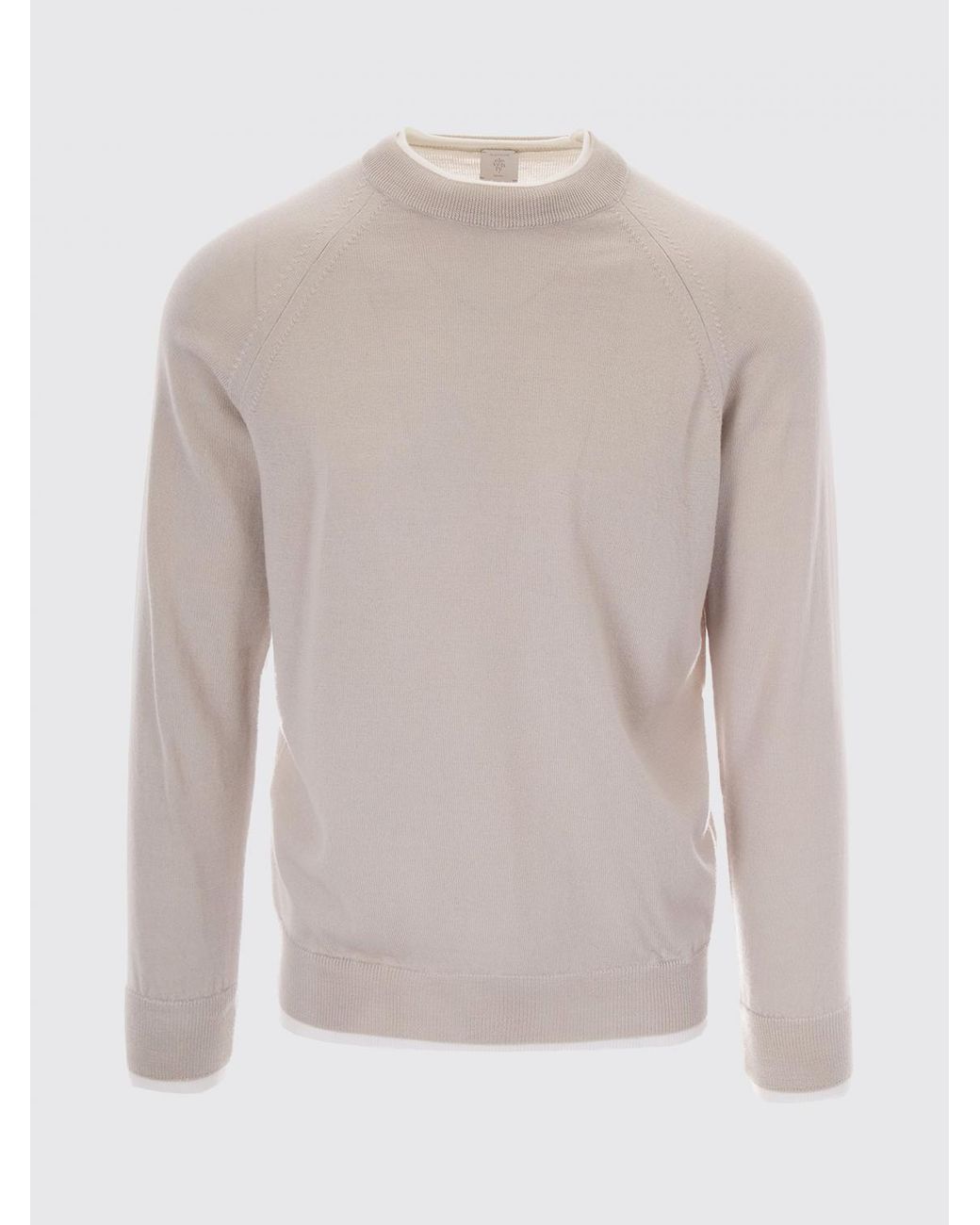 Eleventy Gray Long-Sleeved Crewneck Jumper for men