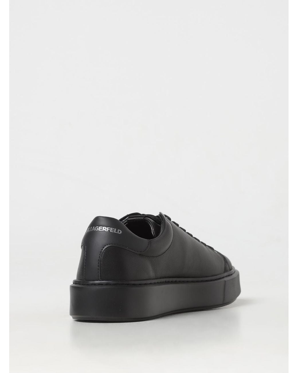 Karl Lagerfeld Black Synthetic Leather Sneakers for men