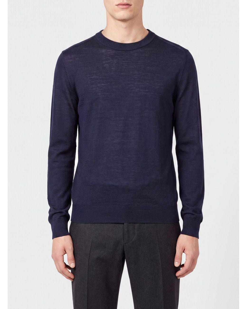 Paul Smith Blue Crewneck Sweater for men