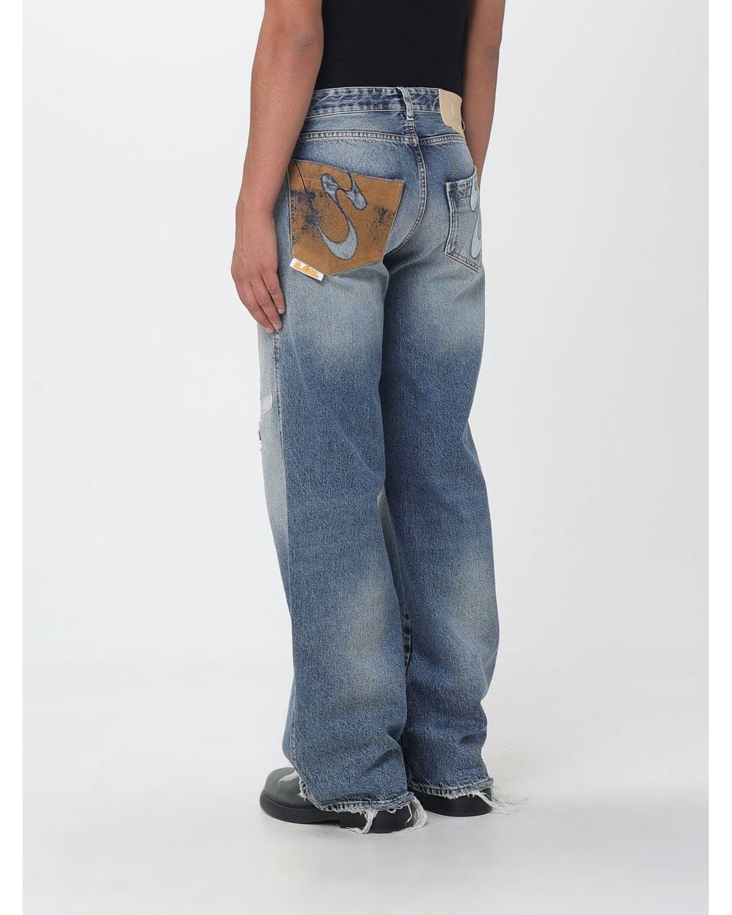 PDF Blue Wide-Leg Jeans for men
