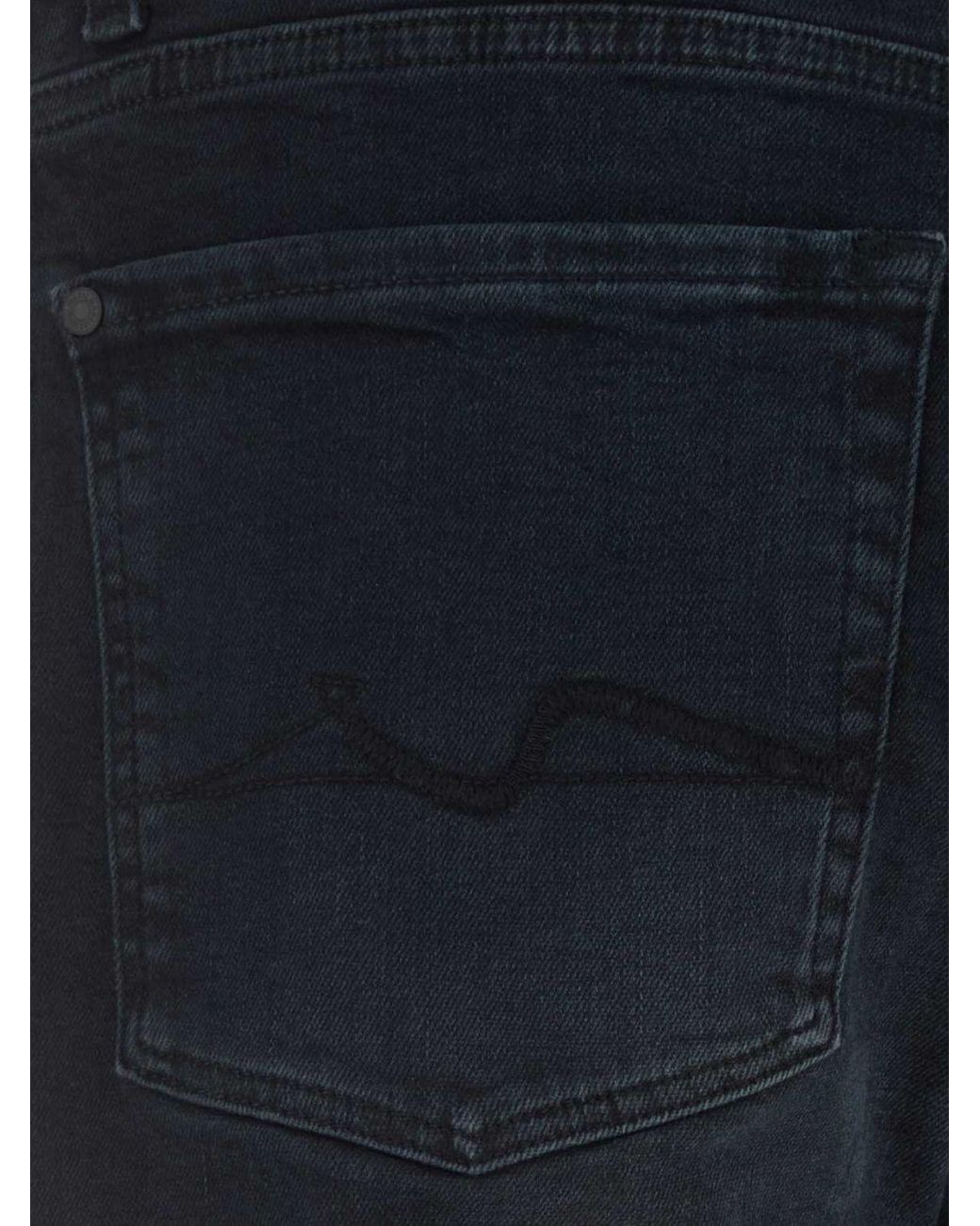 7 For All Mankind Blue Slimmy Slim Fit Jeans for men