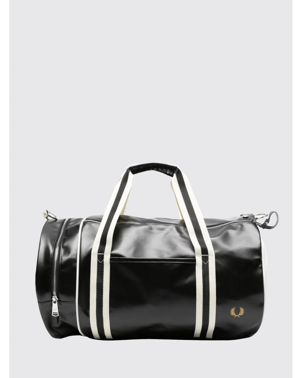 Fred Perry Black Recycled Polyester Duffle Bag for men