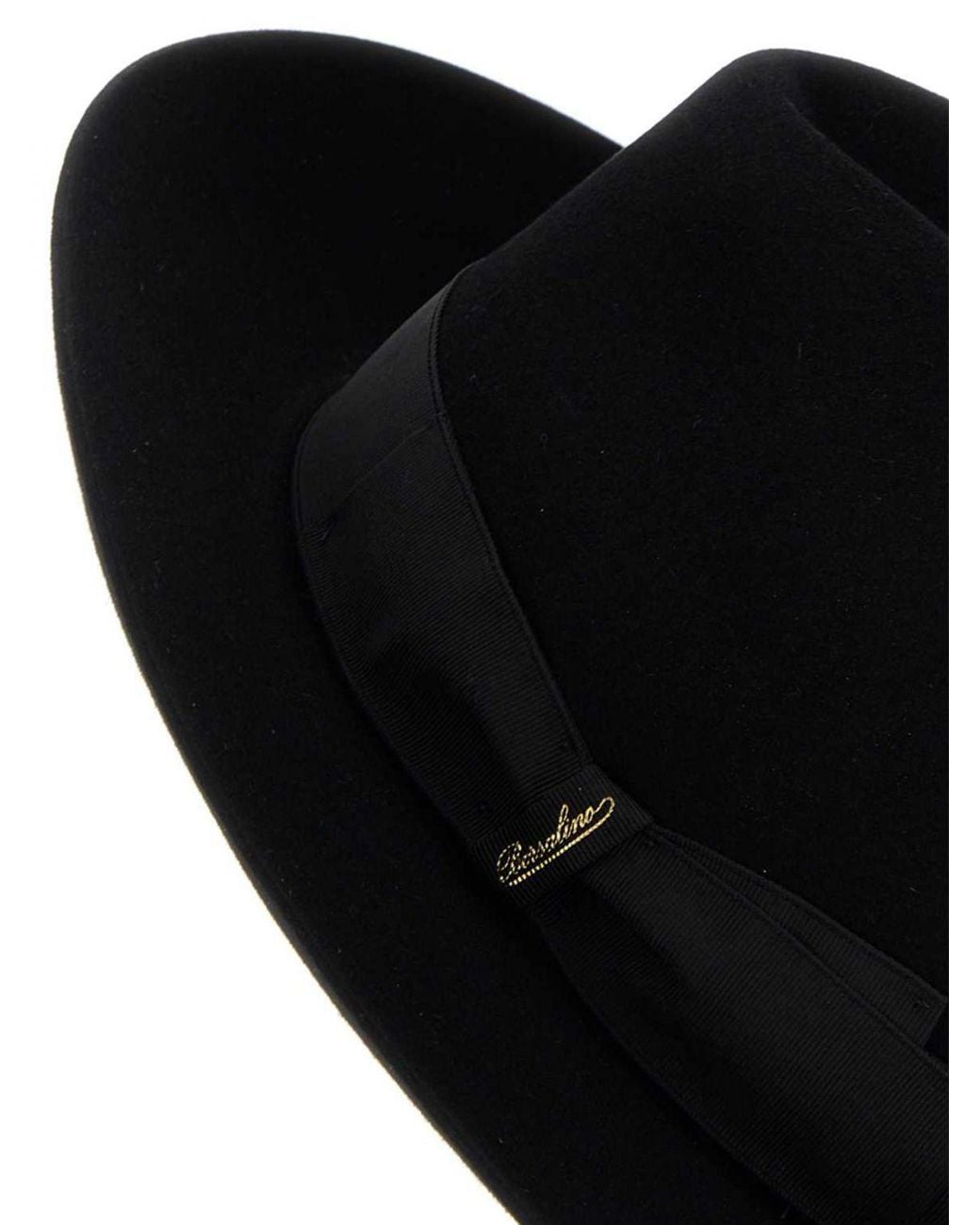 Borsalino White Medium-Brim Wool Felt Panama Hat for men