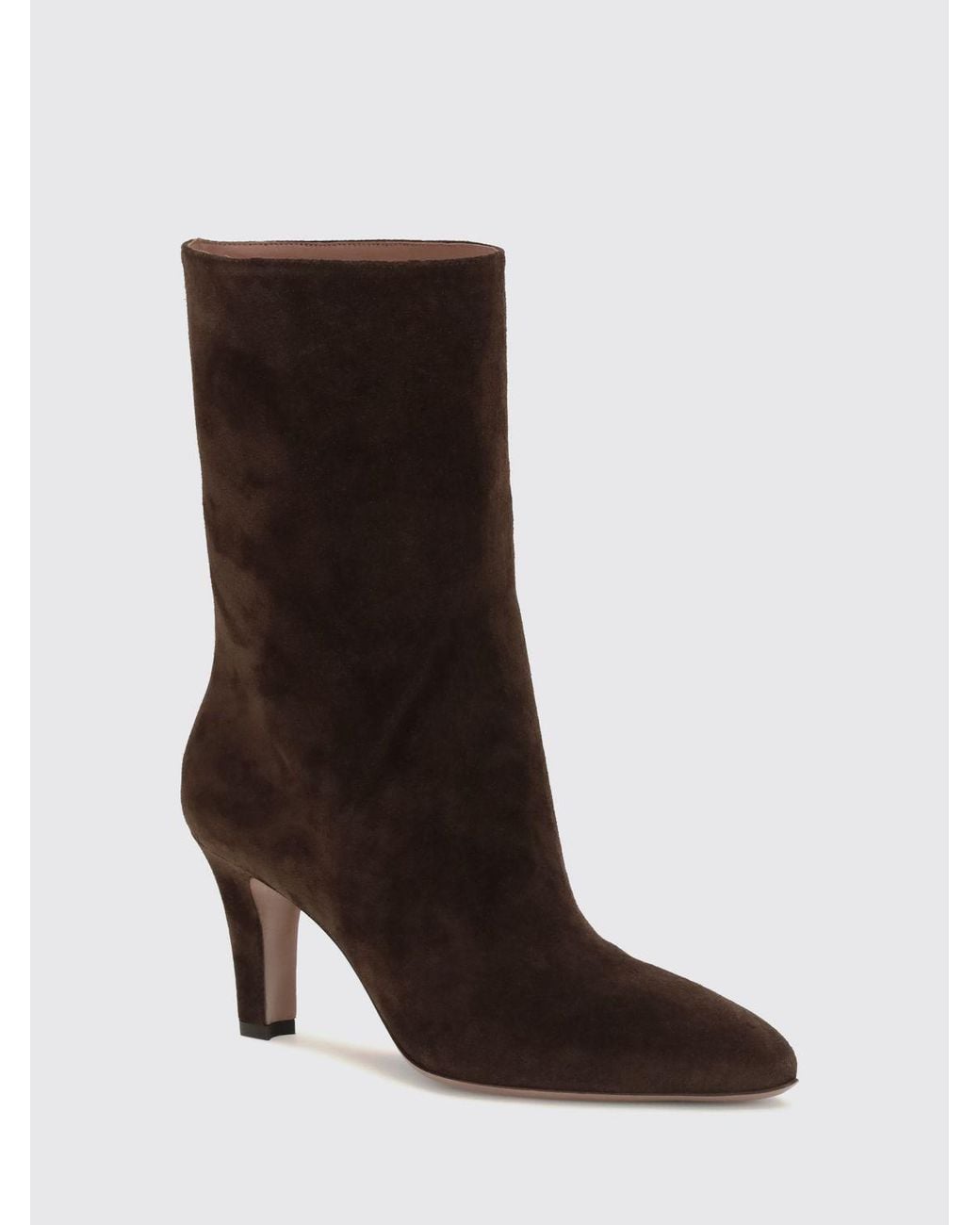 Paris Texas Brown Elsa Suede Knee-High Boots With Stiletto Heel