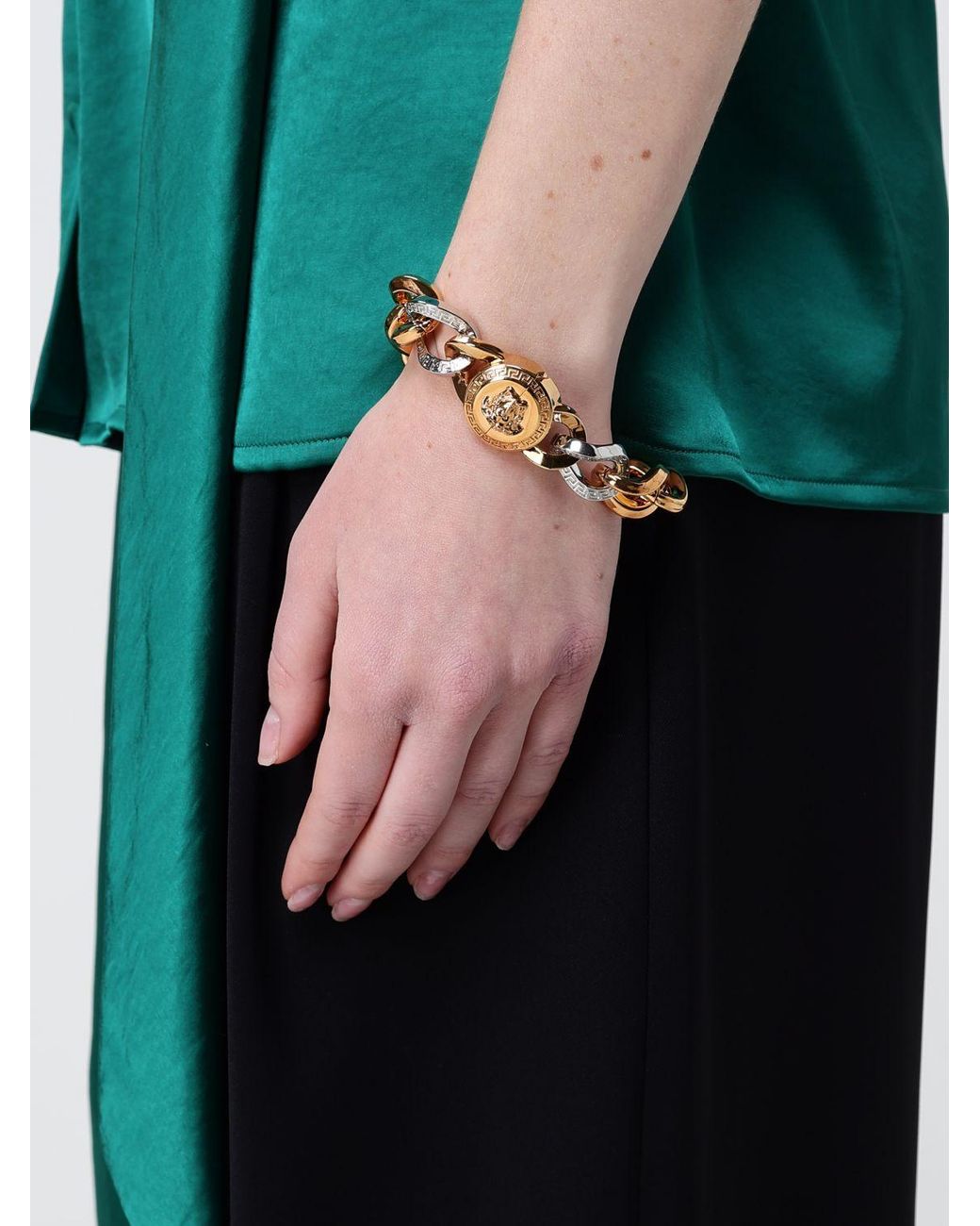 Versace Metallic Medusa Brass Bracelet