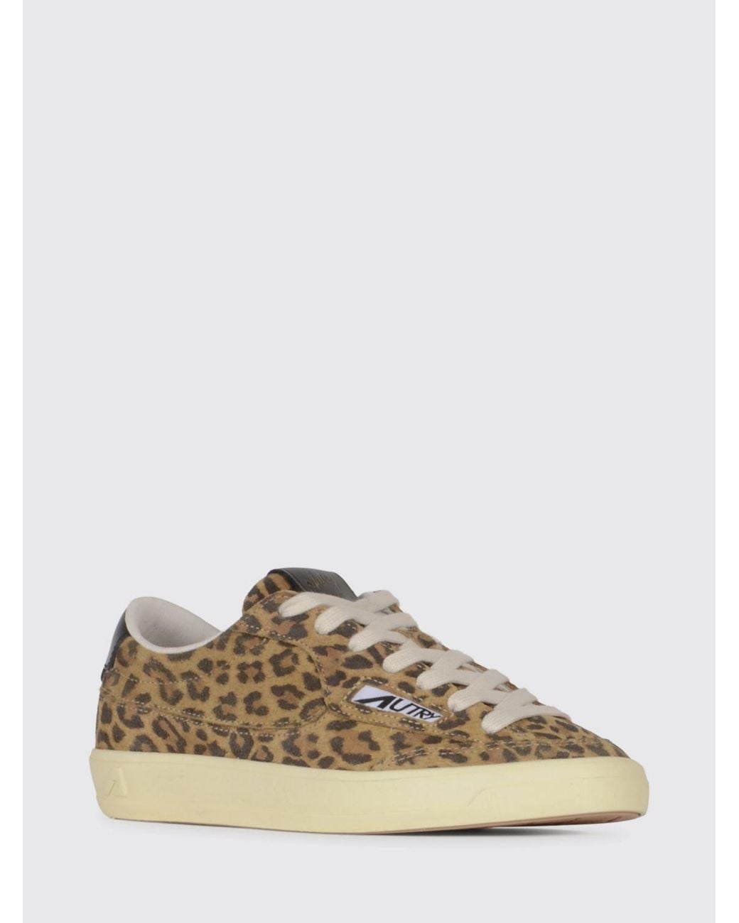Autry Black Windscape Animal Print Suede Sneakers