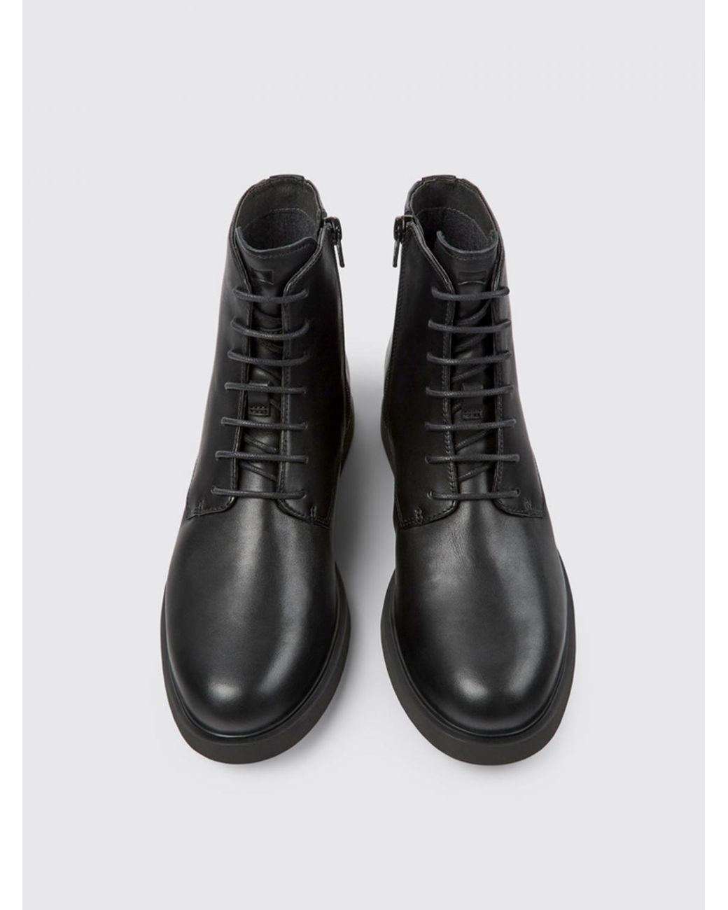 Camper Black Flat Ankle Boots